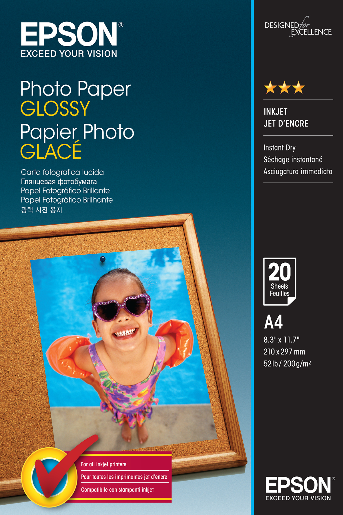 Epson Photo Paper Glossy A4 Hvid Glans