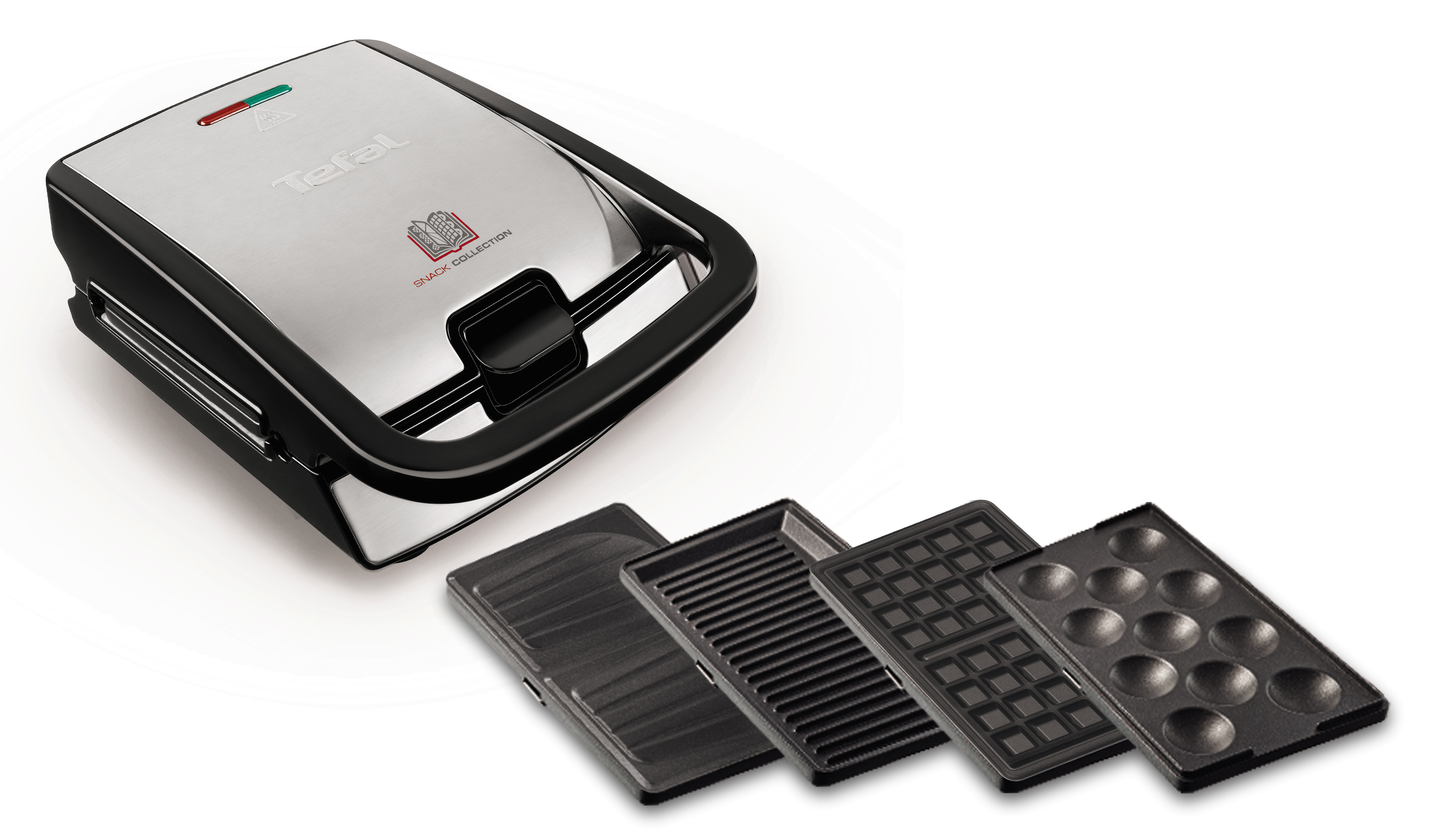 Tefal SW854D sandwichtoaster 700 W Sort, Rustfrit stål