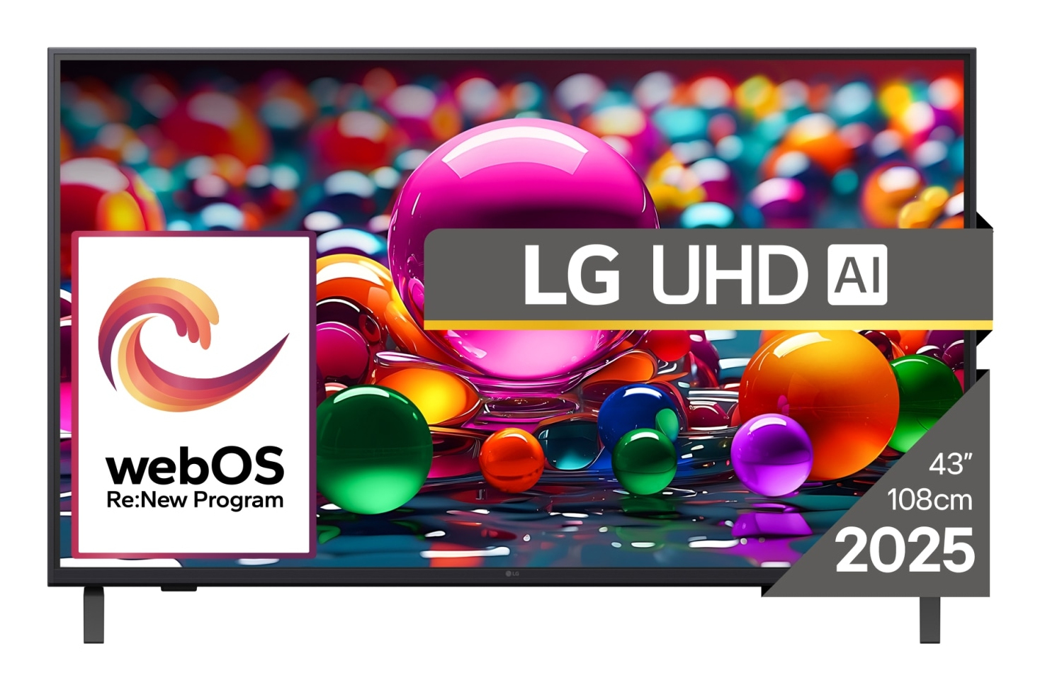 LG 43UA74003LB TV 109,2 cm (43") 4K Ultra HD Smart TV Wi-Fi Sort