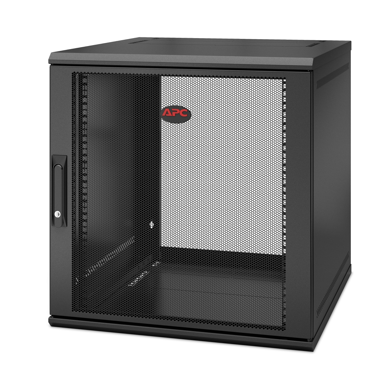 APC NetShelter WX 12U Single Hinged Wall-mount Enclosure 600mm Deep Vægmonteret stativ Sort