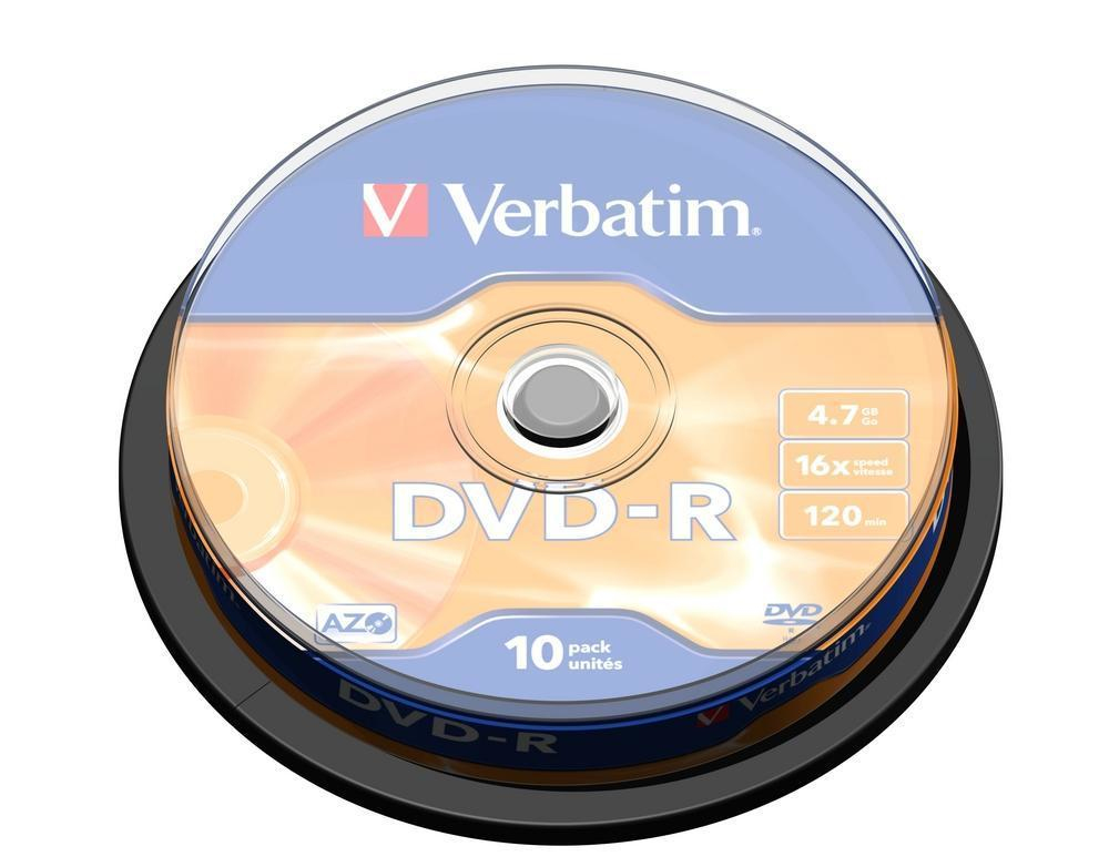 Verbatim DVD-R Matt Silver 4,7 GB 10 stk