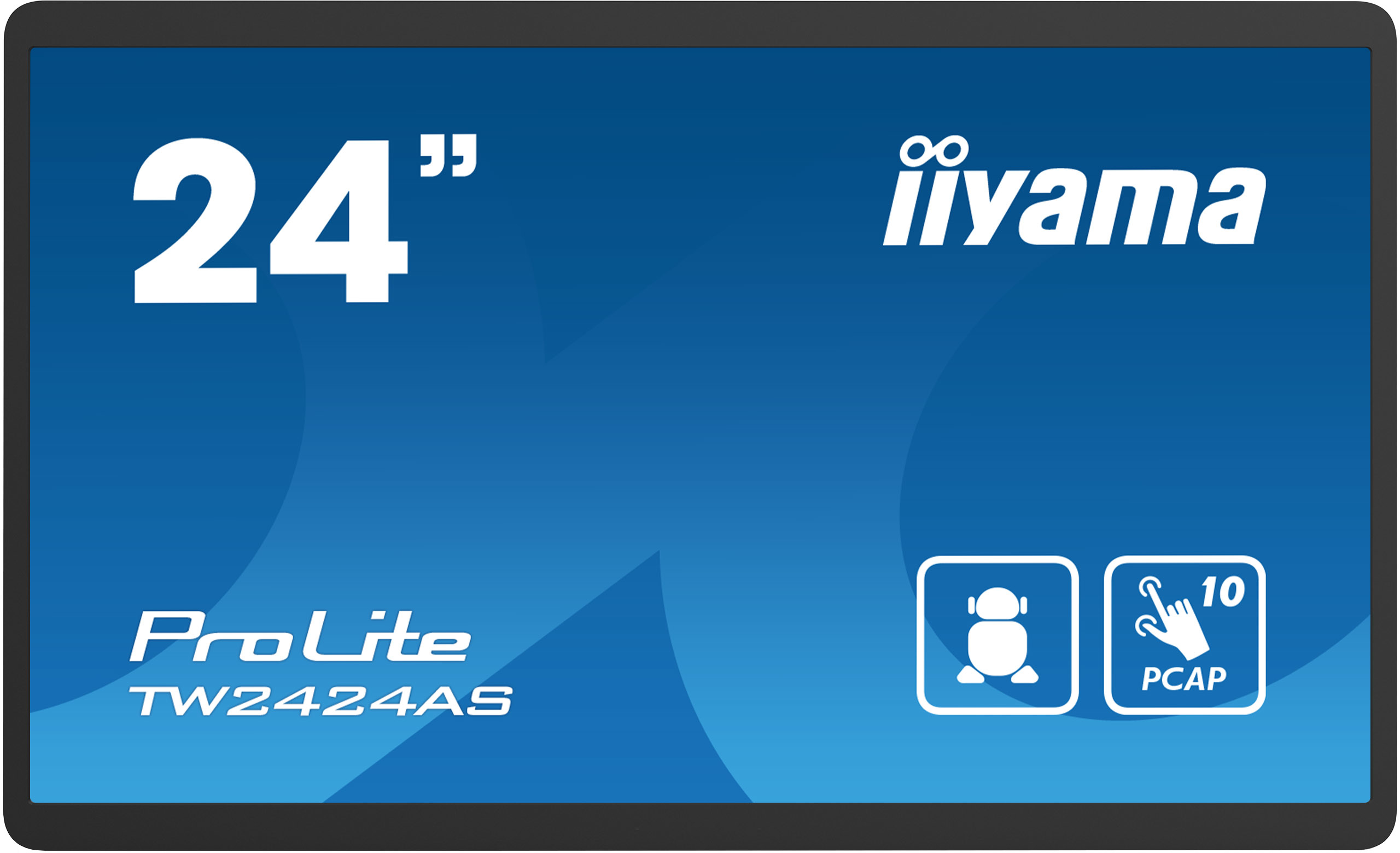 iiyama TW2424AS-B1 skilte display Digital fladpaneldisplay 60,5 cm (23.8") Wi-Fi 250 cd/m² 4K Ultra HD Sort Berøringsskærm Indbygget processer Android 24/7