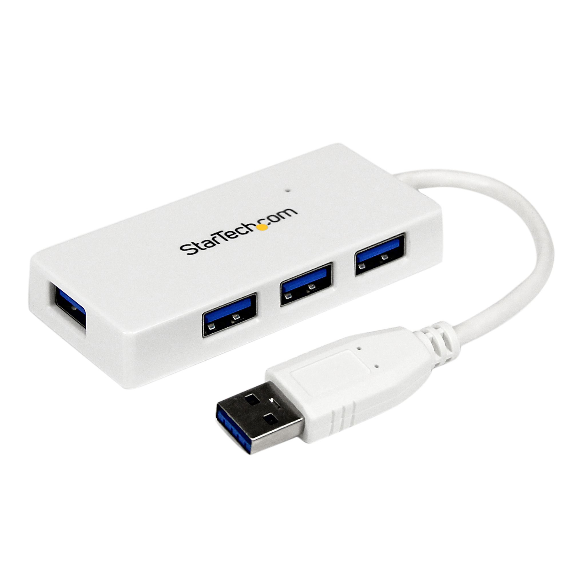 StarTech.com ST4300MINU3W interface hub USB 3.2 Gen 1 (3.1 Gen 1) Type-A 5000 Mbit/s Hvid