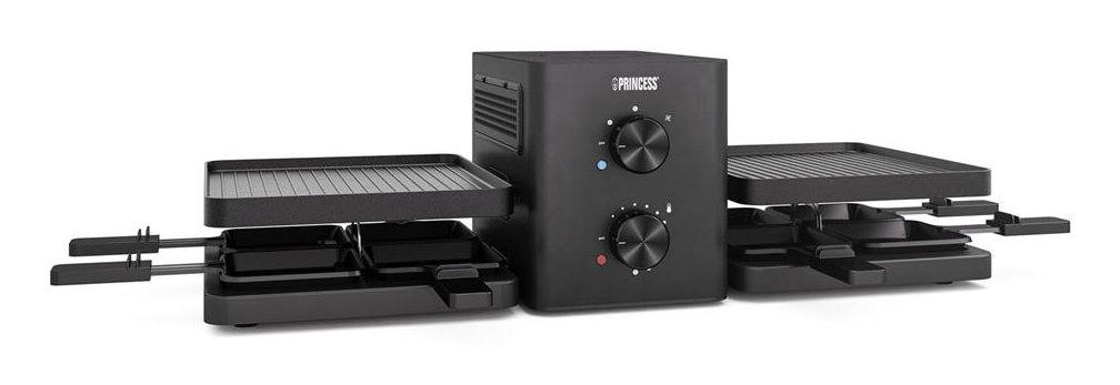 Princess 01.162660.01.001 raclette grill 8 person(er) 1500 W Sort