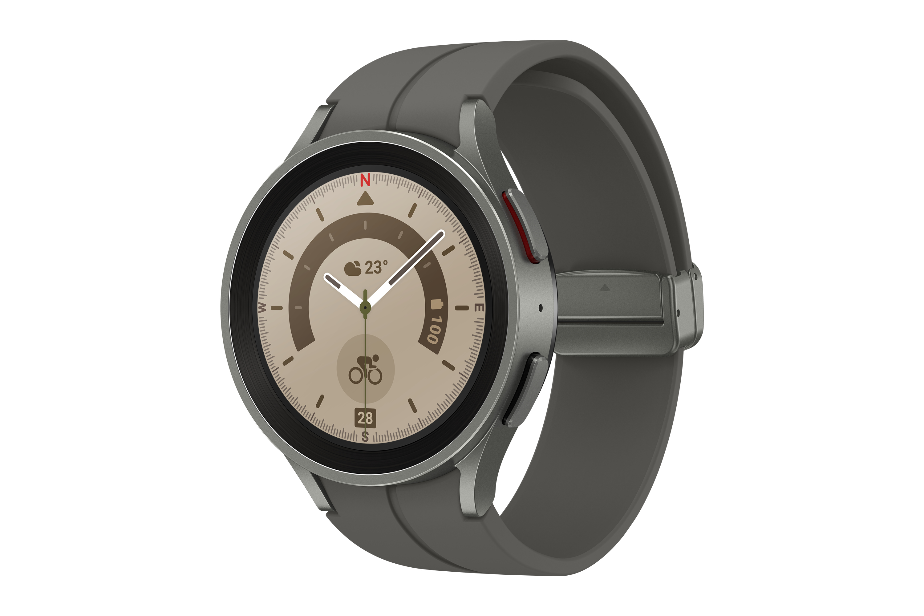 Samsung Galaxy Watch5 Pro 3,56 cm (1.4") OLED 45 mm Digital 450 x 450 pixel Berøringsskærm Titanium Wi-Fi GPS (satellit)