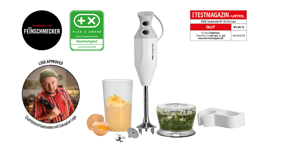ESGE M 122 De Luxe 0,6 L Nedsænkning blender 140 W Hvid
