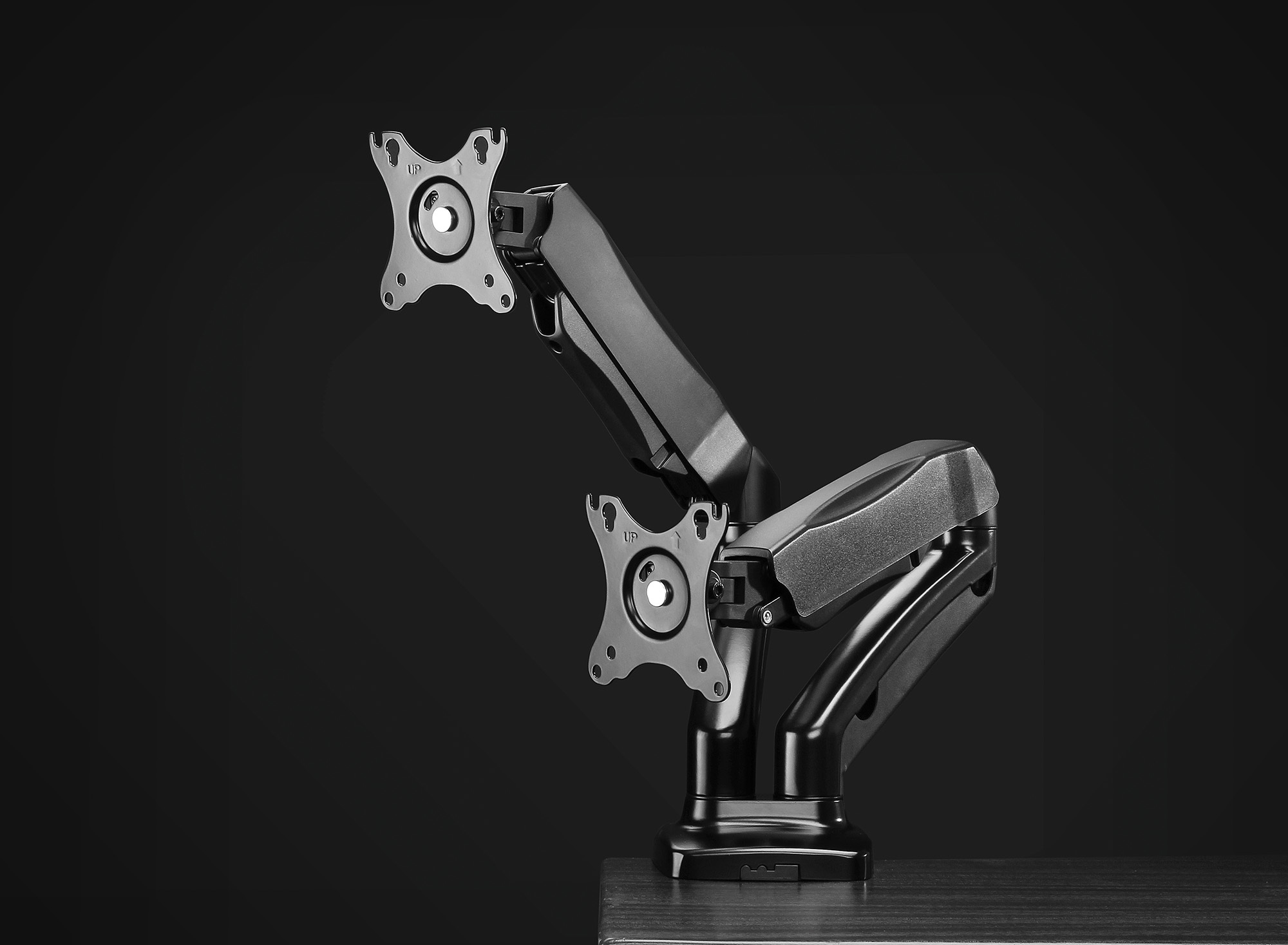 Manhattan 462501 skærmbeslag og -stativer 81,3 cm (32") Skrivebord Sort