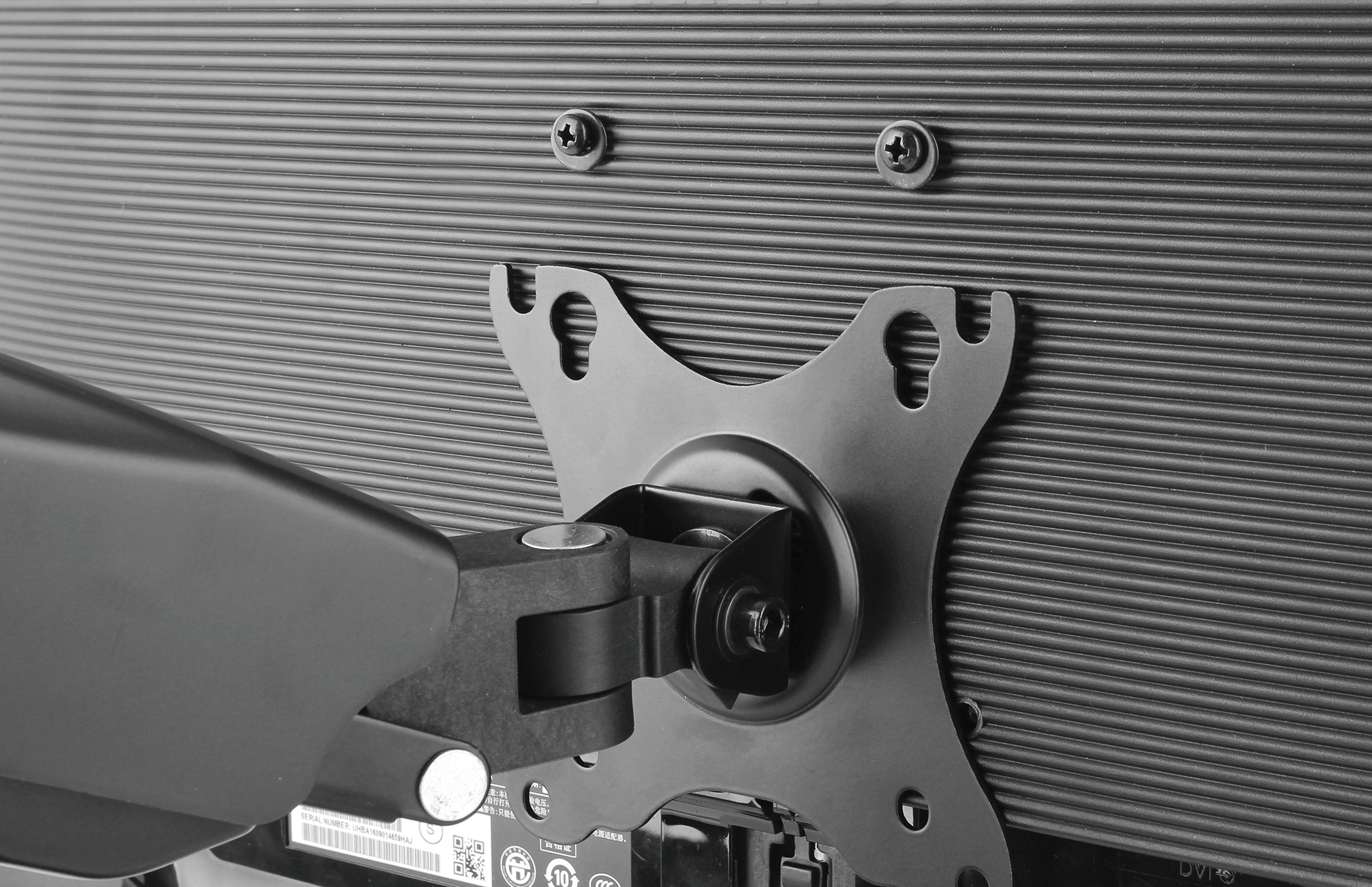 Manhattan 462501 skærmbeslag og -stativer 81,3 cm (32") Skrivebord Sort