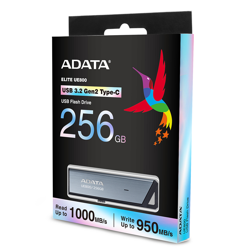 ADATA UE800 USB-nøgle 256 GB USB Type-C 3.2 Gen 2 (3.1 Gen 2) Sølv