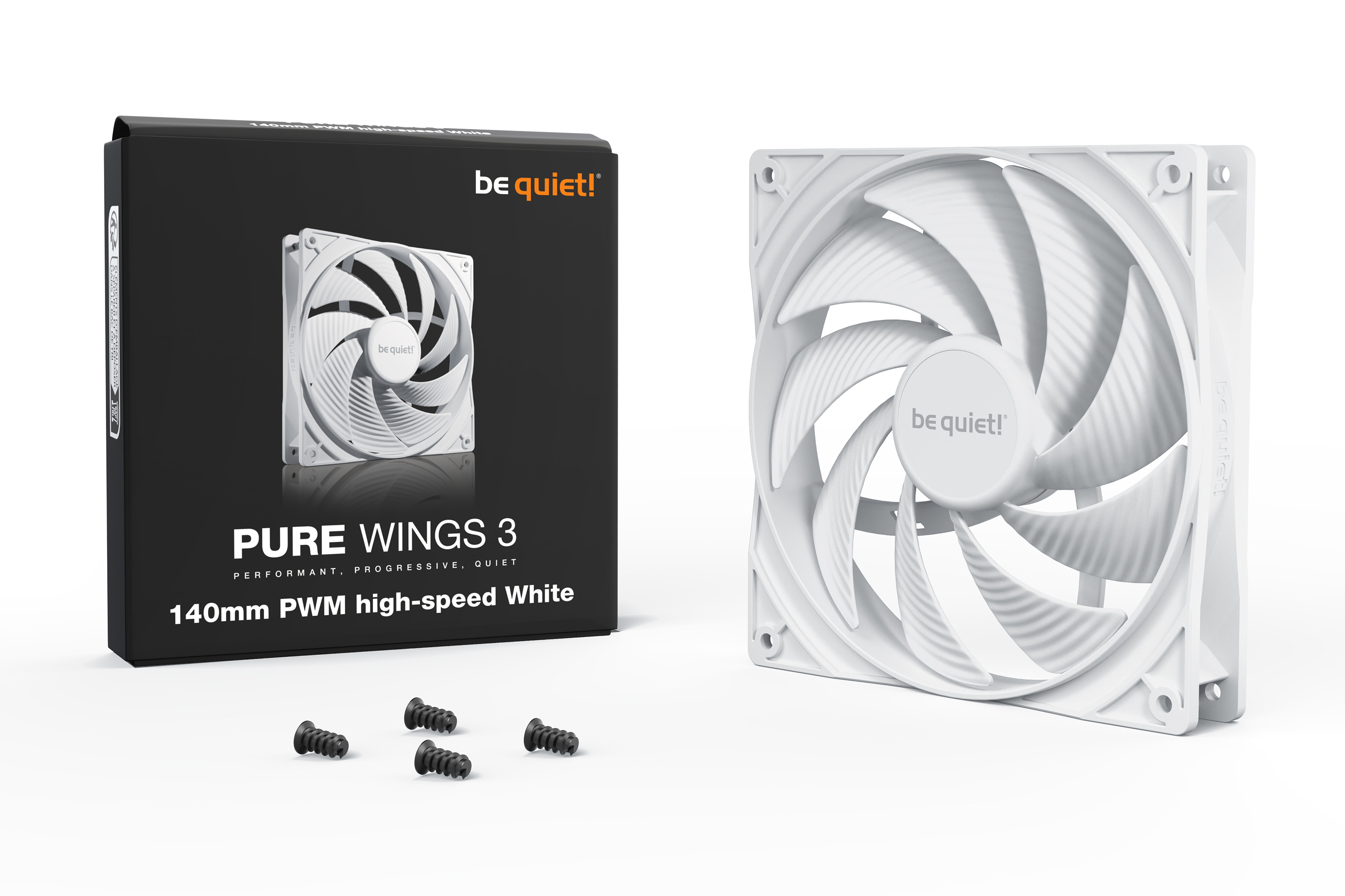 be quiet! Pure Wings 3 140mm PWM high-speed White Computerkabinet Ventilator 14 cm Hvid 1 stk