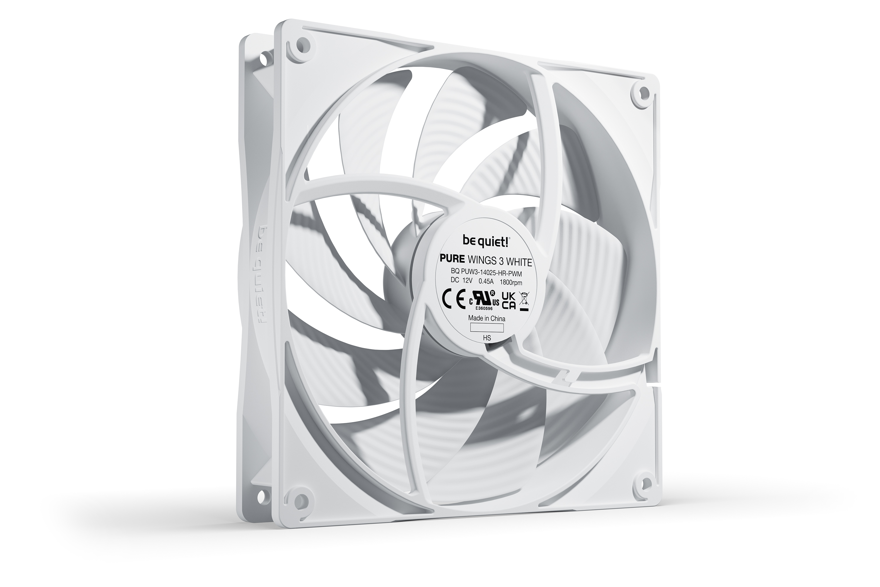 be quiet! Pure Wings 3 140mm PWM high-speed White Computerkabinet Ventilator 14 cm Hvid 1 stk