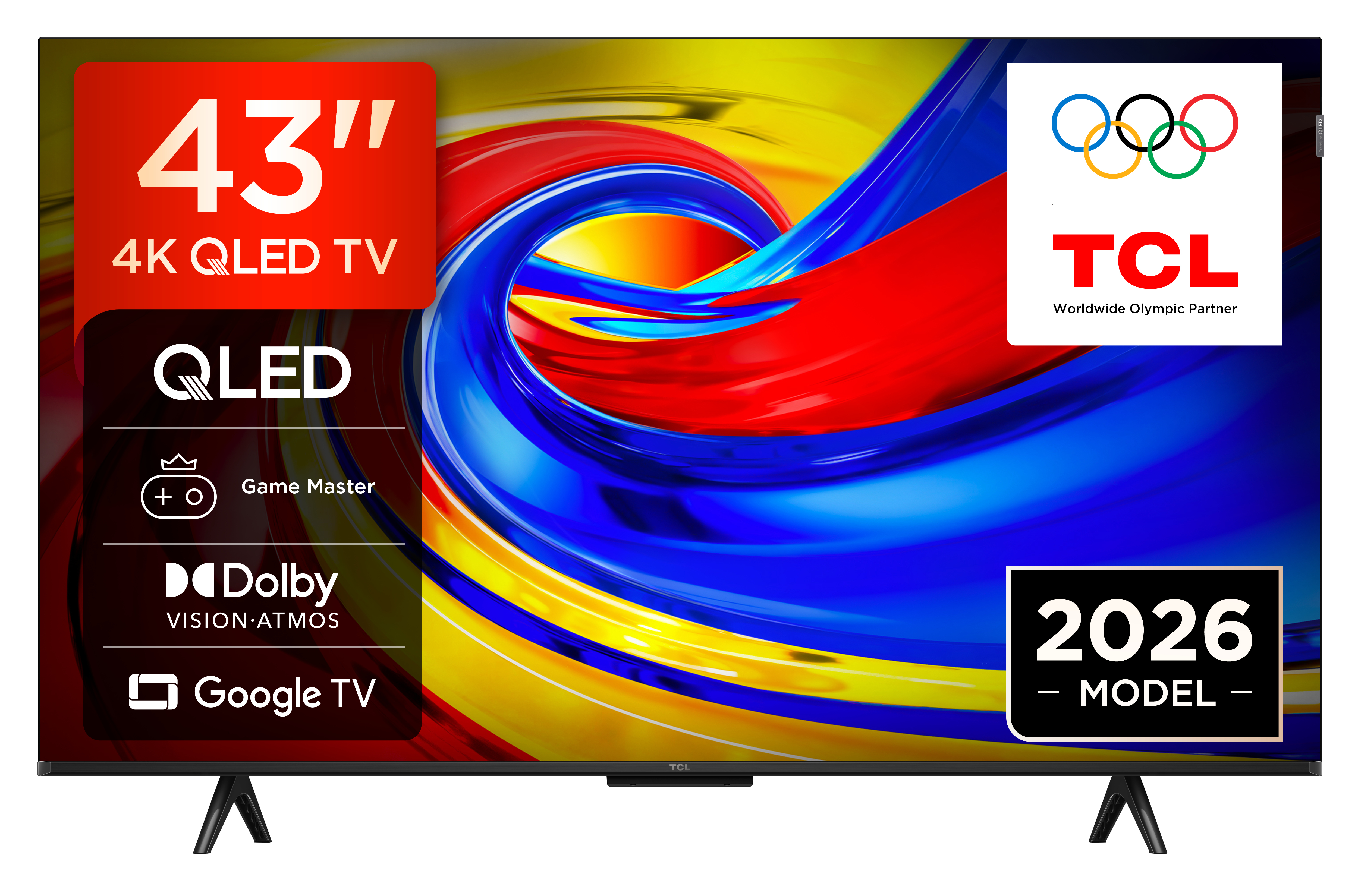 TCL P7L 43P7L TV 109,2 cm (43") 4K Ultra HD Smart TV Wi-Fi Sort 400 cd/m²