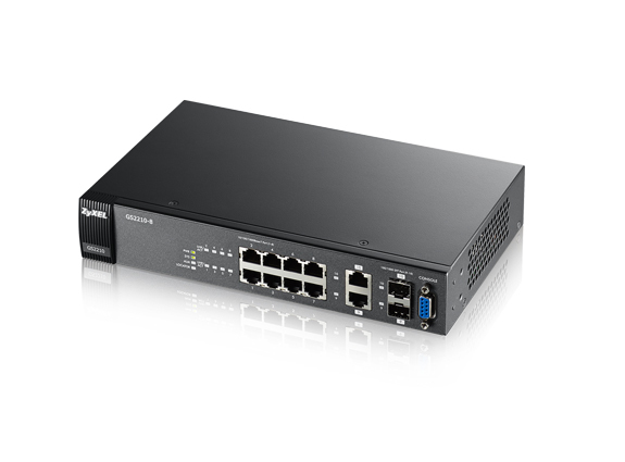 Zyxel GS2210-8 Administreret L2 Gigabit Ethernet (10/100/1000) Sort