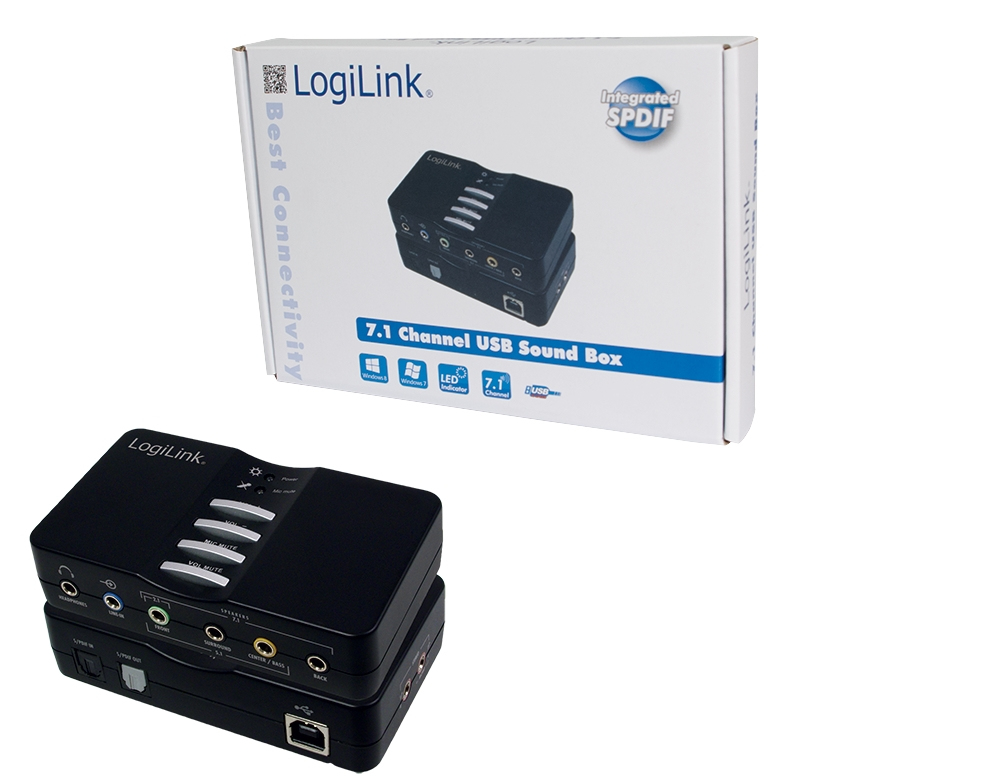 LogiLink USB Sound Box Dolby 7.1 8-Channel 7.1 kanaler
