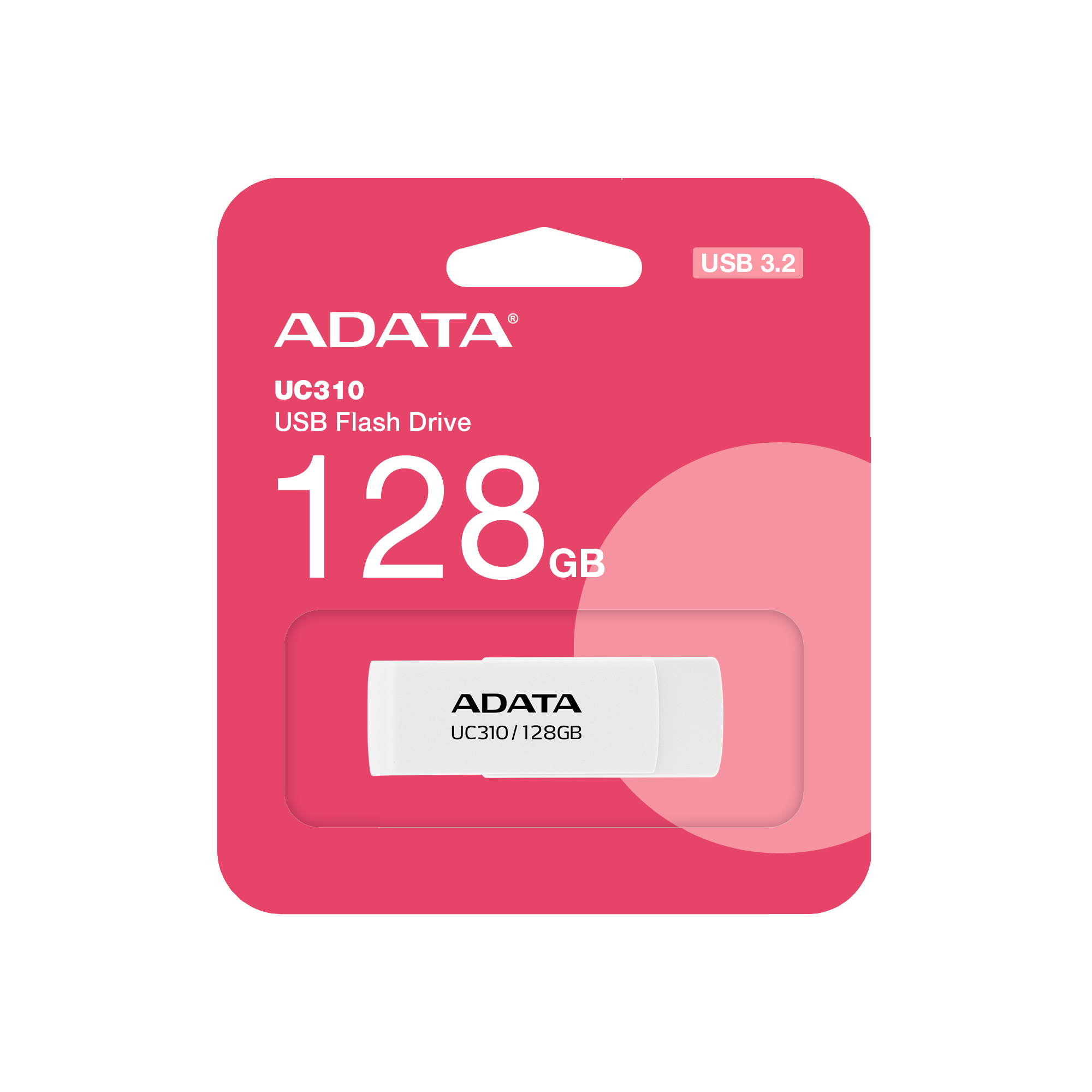 ADATA UC310 USB-nøgle 128 GB USB Type-A 3.2 Gen 1 (3.1 Gen 1) Hvid