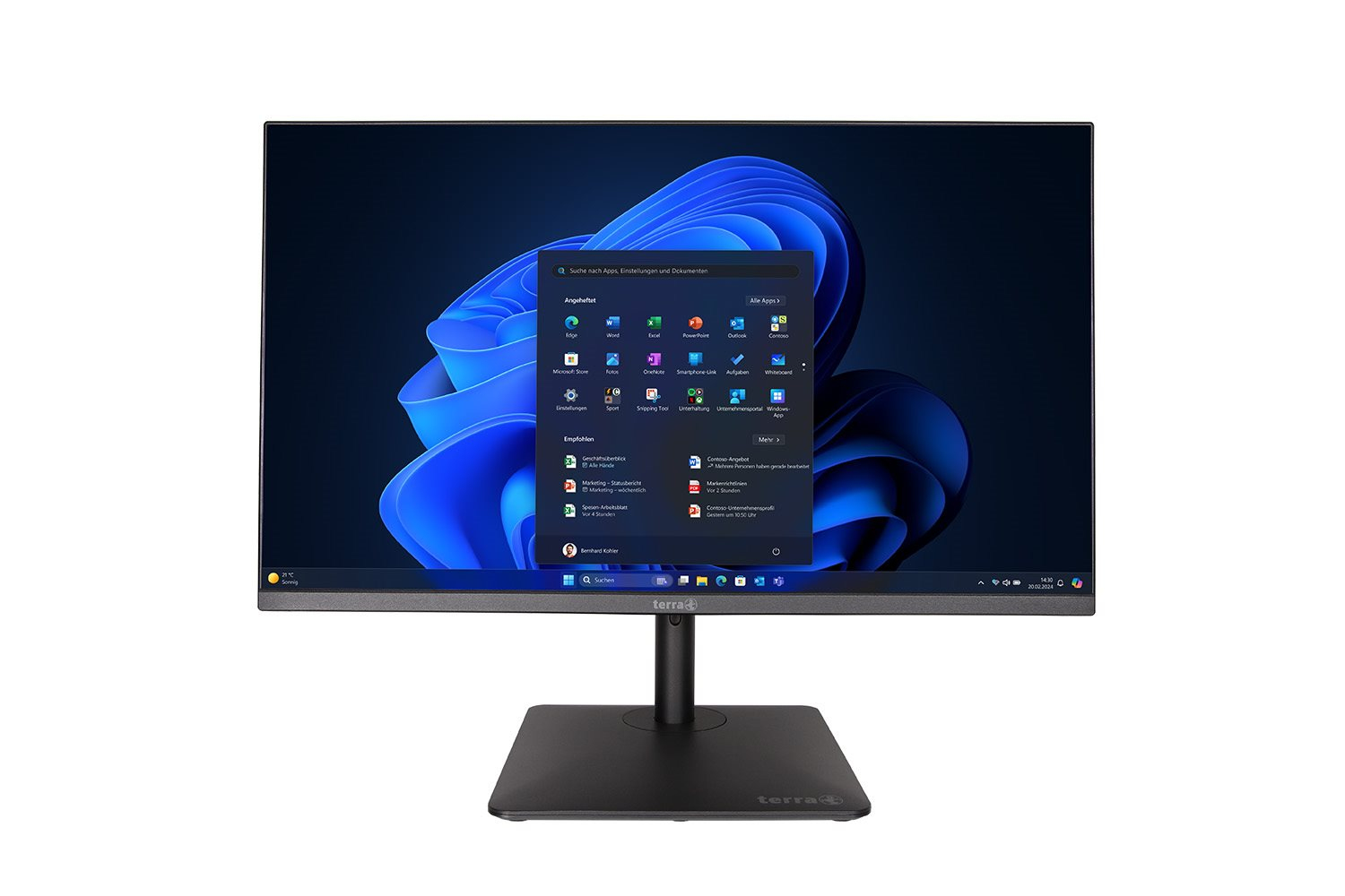 TERRA 1001397 All-in-One PC Intel Core 3 100U 60,5 cm (23.8") 1920 x 1080 pixel 16 GB DDR4-SDRAM 500 GB SSD Windows 11 Home Wi-Fi 6E (802.11ax) Sort