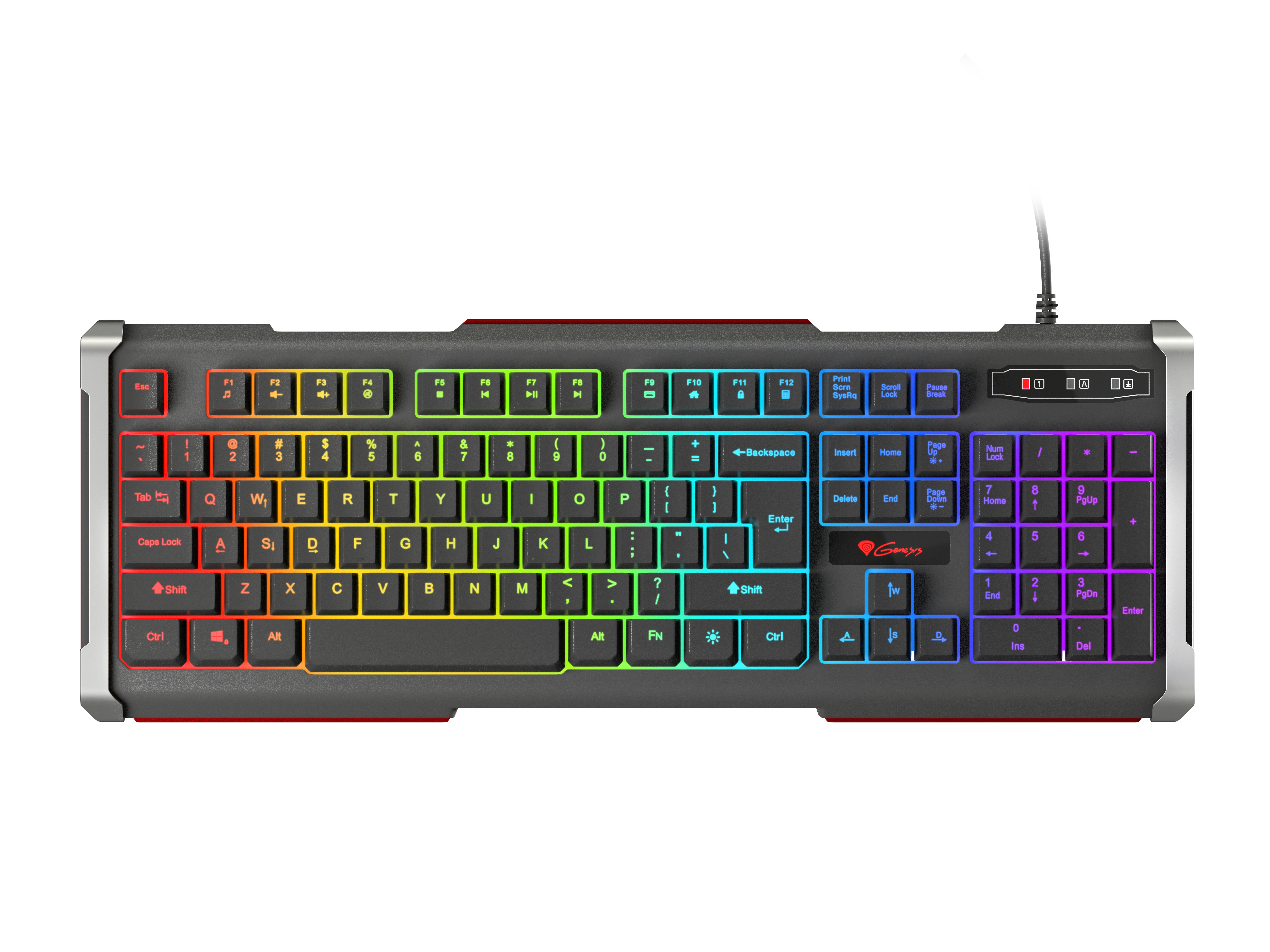 GENESIS RHOD 400 RGB tastatur Spil USB QWERTY US International Sort