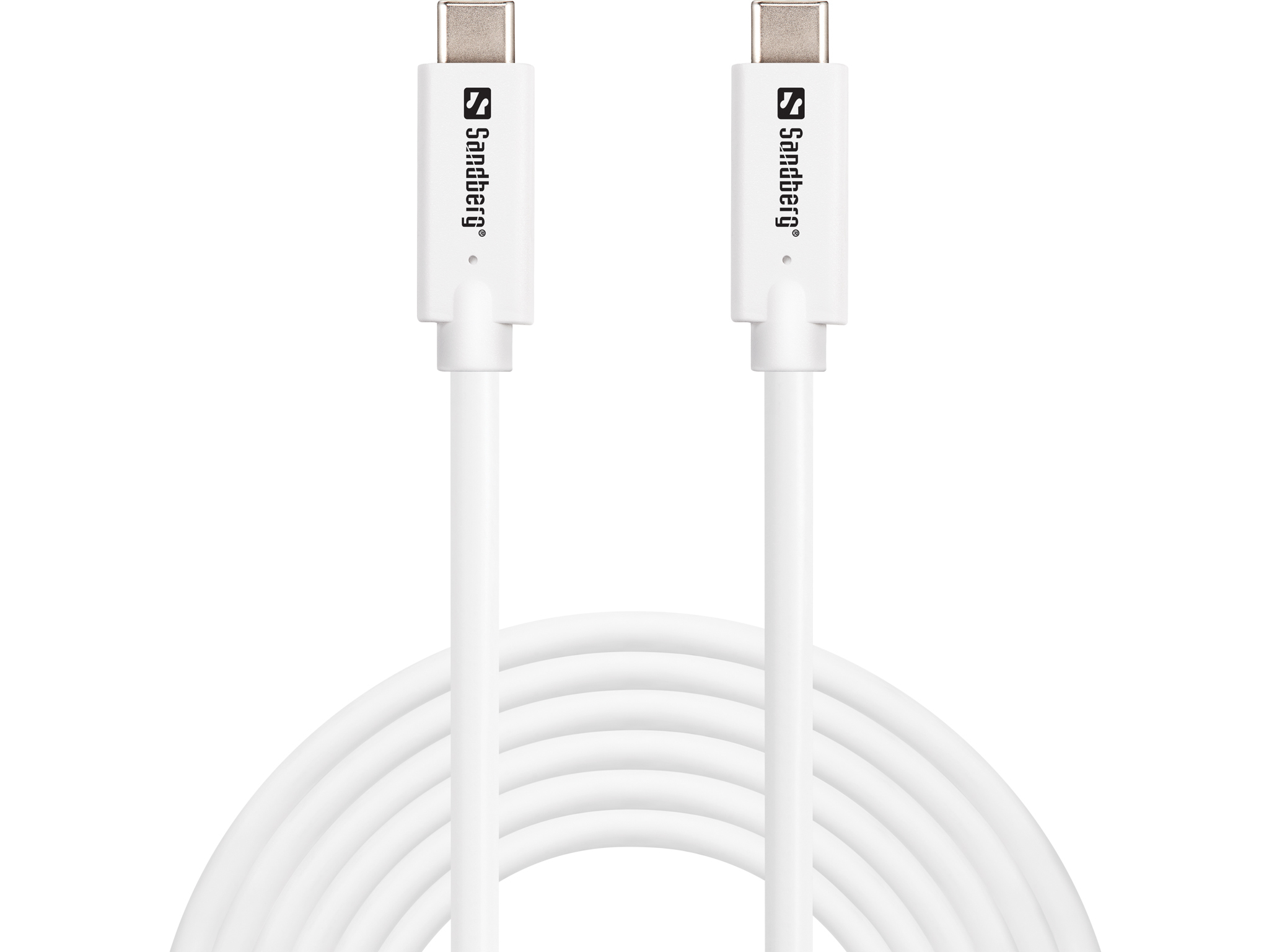 Sandberg 136-75 USB-kabel USB 3.2 Gen 2 (3.1 Gen 2) 3 m USB C 10 Gbit/sek. 100 W Hvid