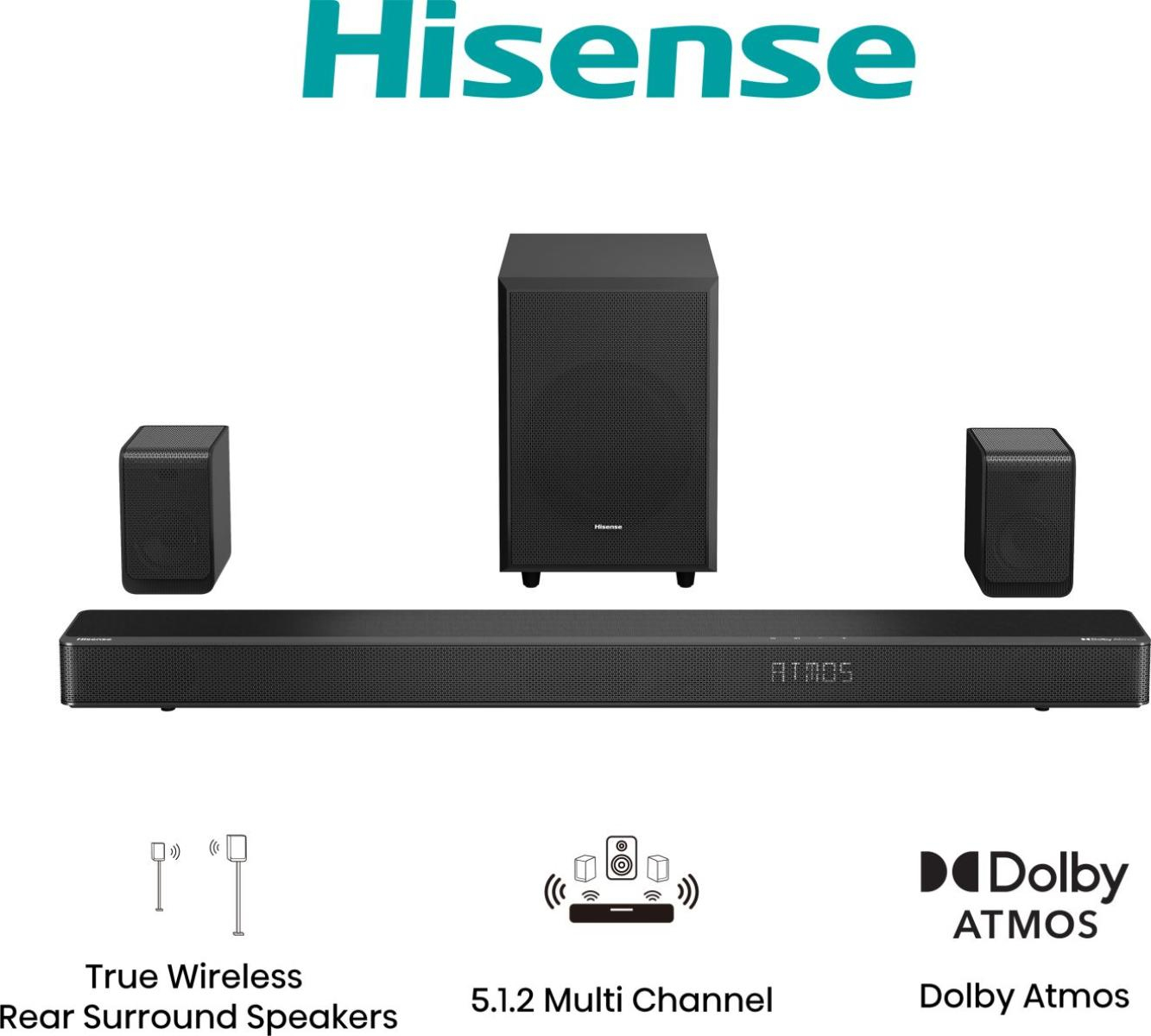 Hisense AX5125H Sort 5.1.2 kanaler 500 W