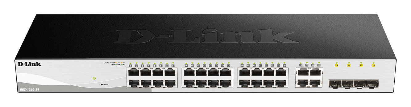 D-Link DGS-1210-28 Administreret L2/L2+ 1U Sort