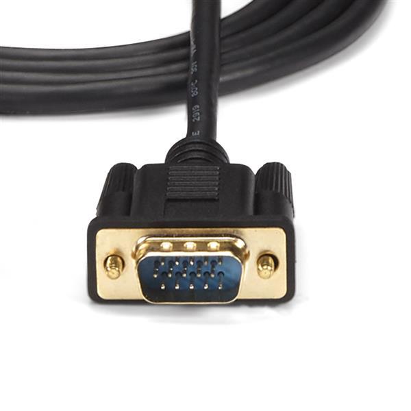 StarTech.com HD2VGAMM3 videokabel adapter 0,9 m VGA (D-Sub) HDMI + Micro USB Sort