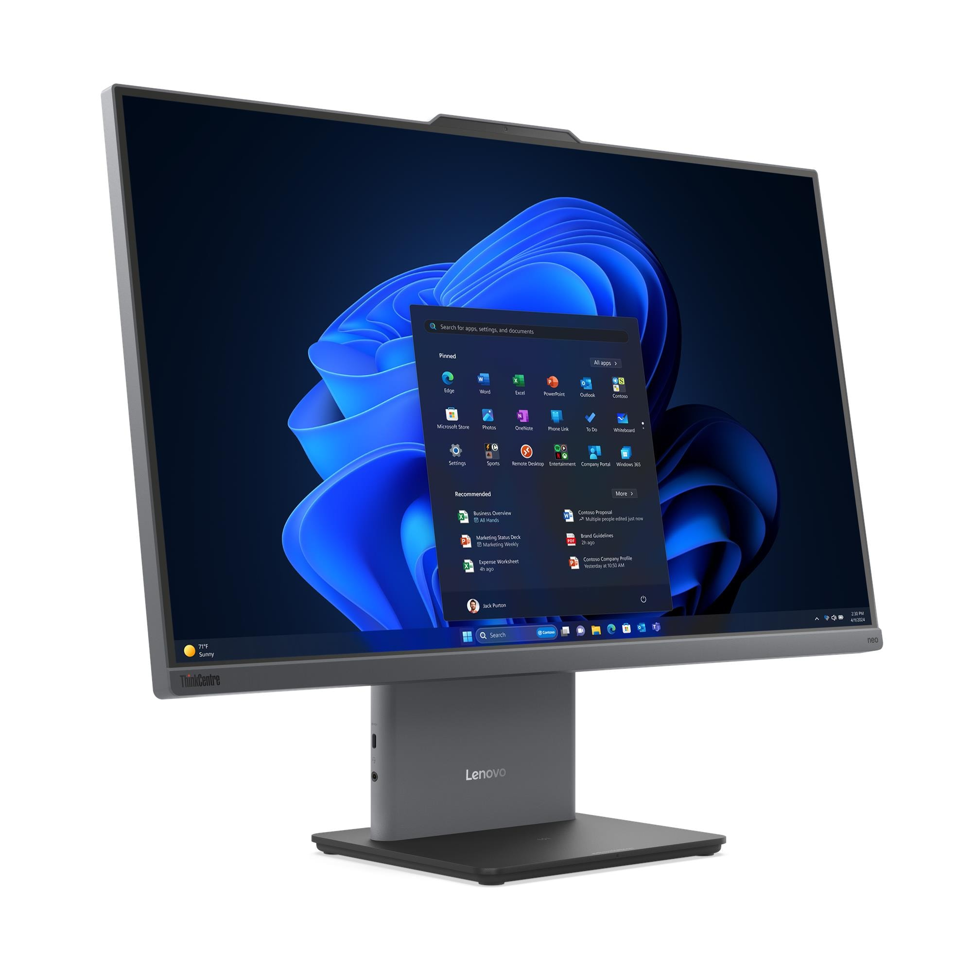 Lenovo ThinkCentre neo 50a 24 Gen 6 LNL Intel Core Ultra 5 226V 60,5 cm (23.8") 1920 x 1080 pixel All-in-One PC 16 GB 512 GB SSD Windows 11 Pro Wi-Fi 6 (802.11ax) Grå