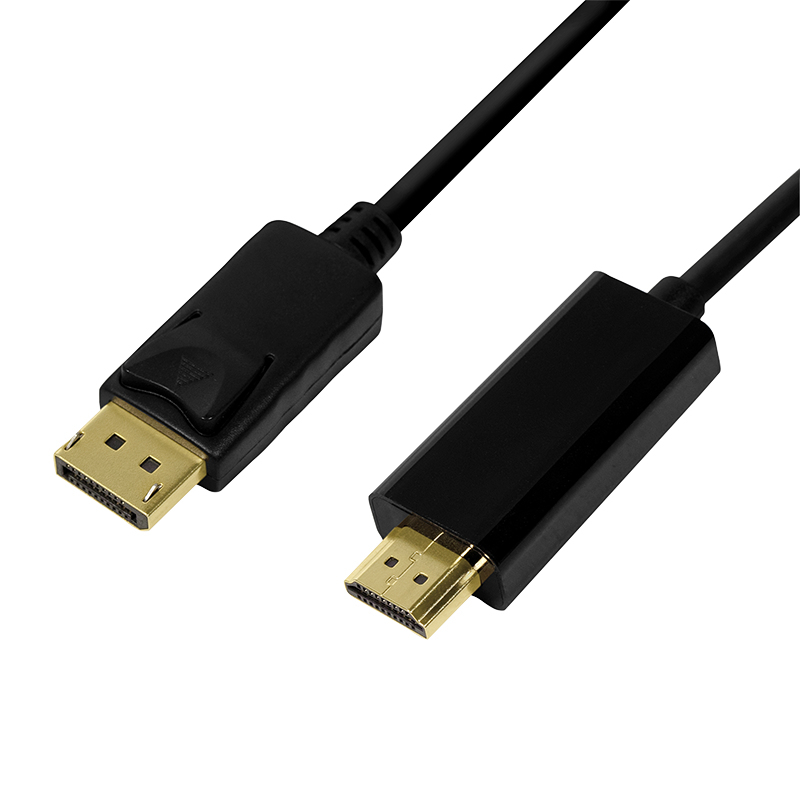 LogiLink CV0129 videokabel adapter 5 m DisplayPort HDMI Type A (Standard) Sort