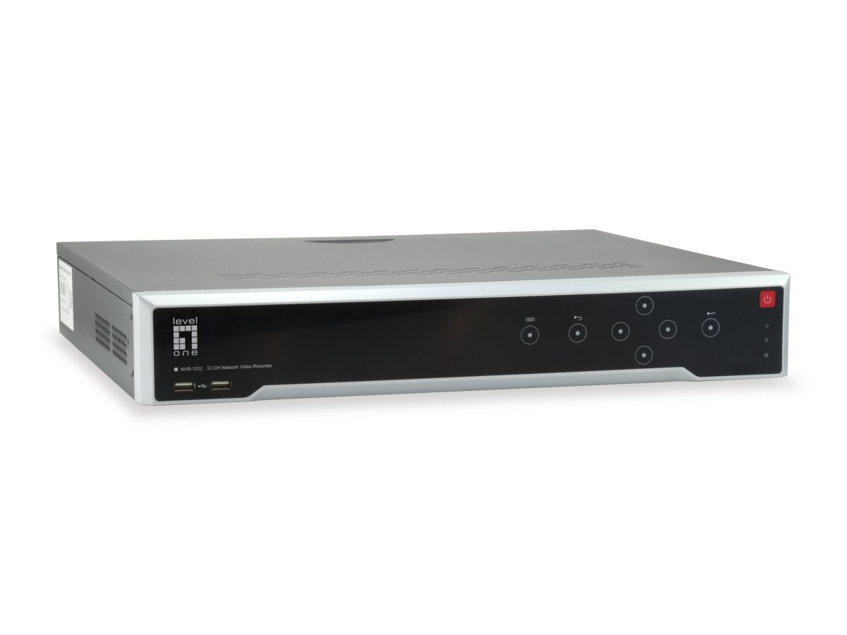 LevelOne NVR-1332 Netværk videooptager (NVR) Sort, Sølv