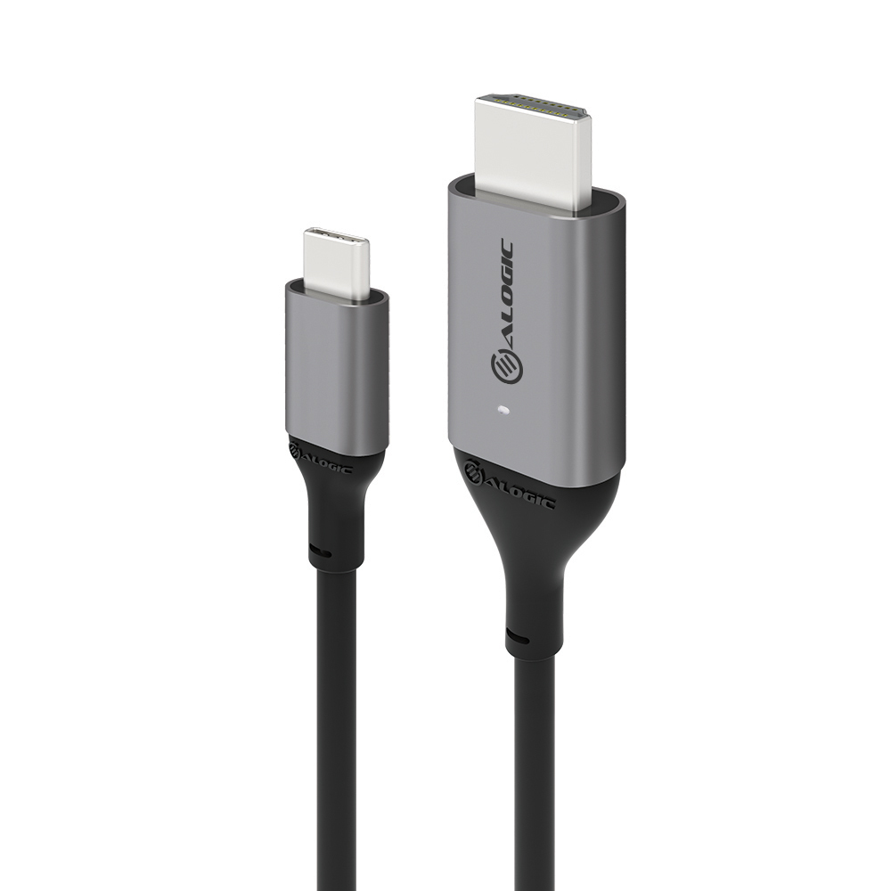 ALOGIC ULCHD01-SGR videokabel adapter 1 m HDMI Type A (Standard) USB Type-C Sort, Grå