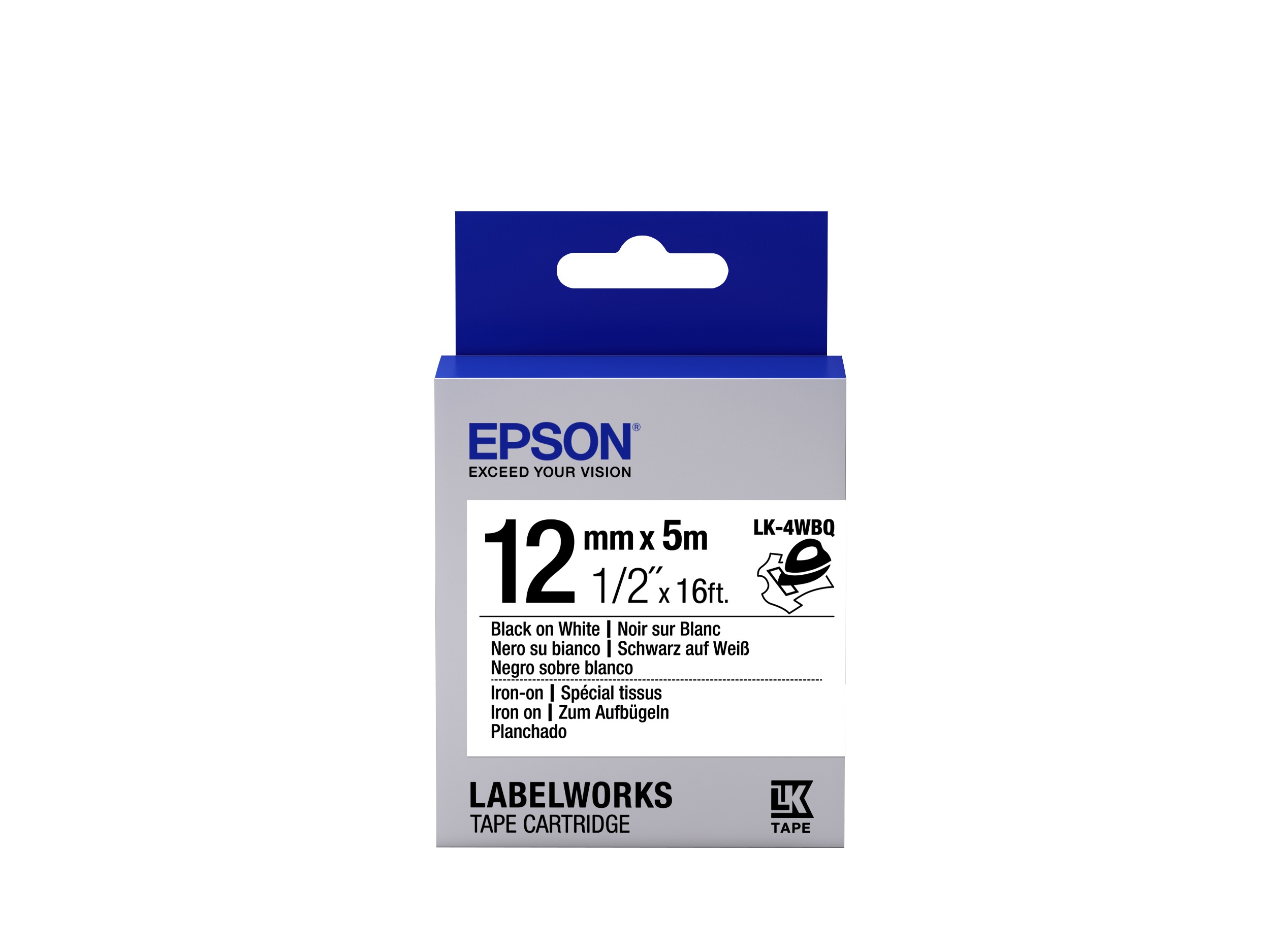 Epson LK-4WBQ etiketbånd Sort på hvid