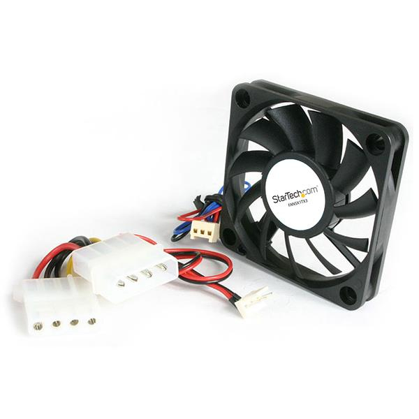StarTech.com FAN5X1TX3 Computerkølesystem Computerkabinet Ventilator 5 cm Sort