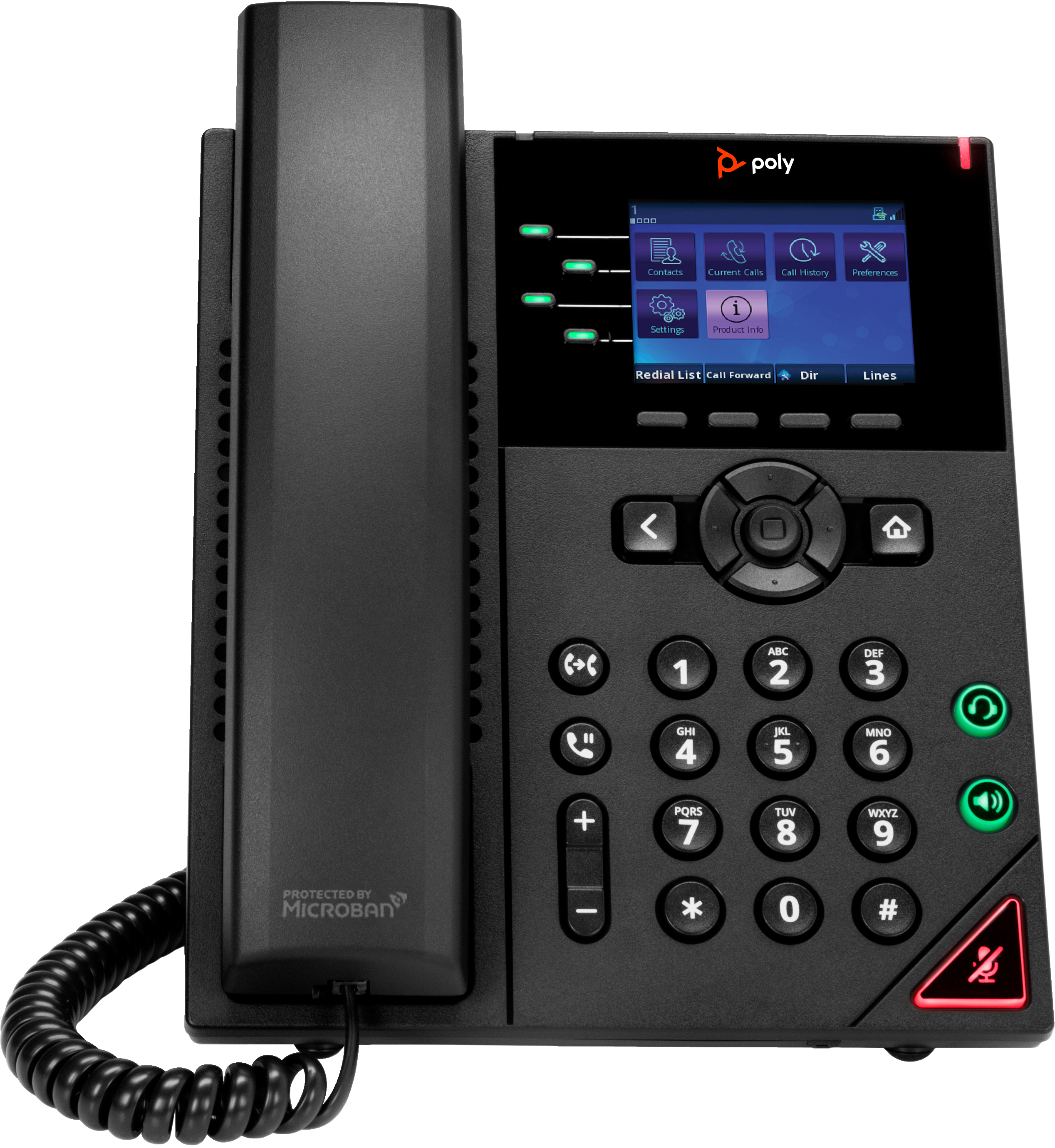 POLY OBi VVX 250 4-linjers IP-telefon og PoE-aktiveret