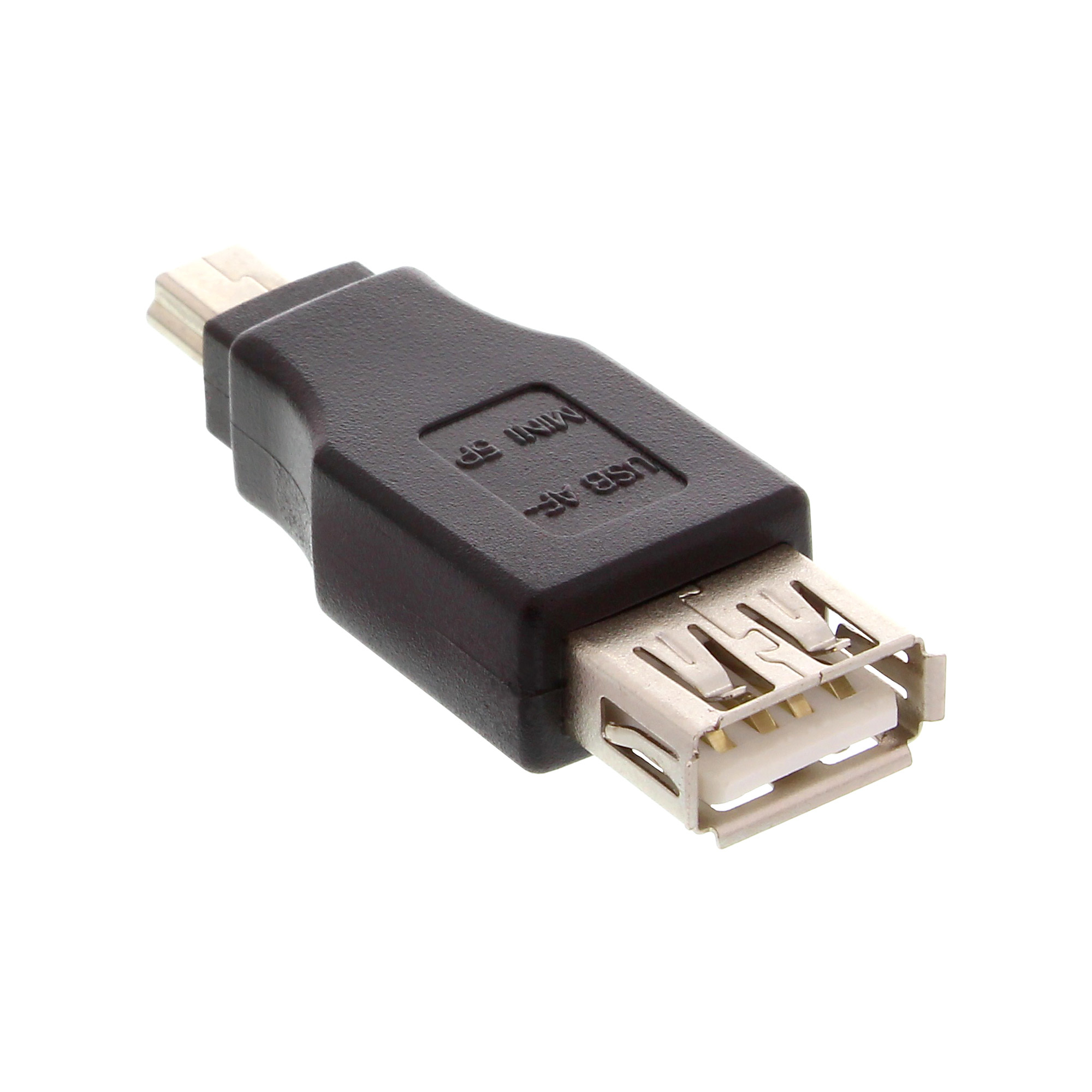 InLine 33500A kabel kønsskifter USB 2.0 A male mini-5p USB 2.0 F Sort