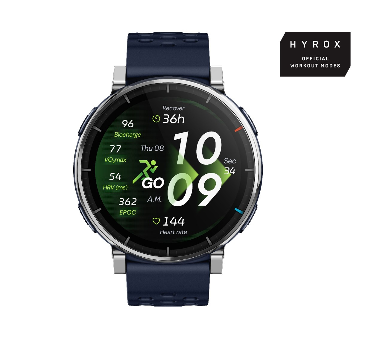 Amazfit W2558GL2N Smartwatch og sportsur 3,35 cm (1.32") AMOLED Digital 466 x 466 pixel Berøringsskærm Sølv GPS (satellit)