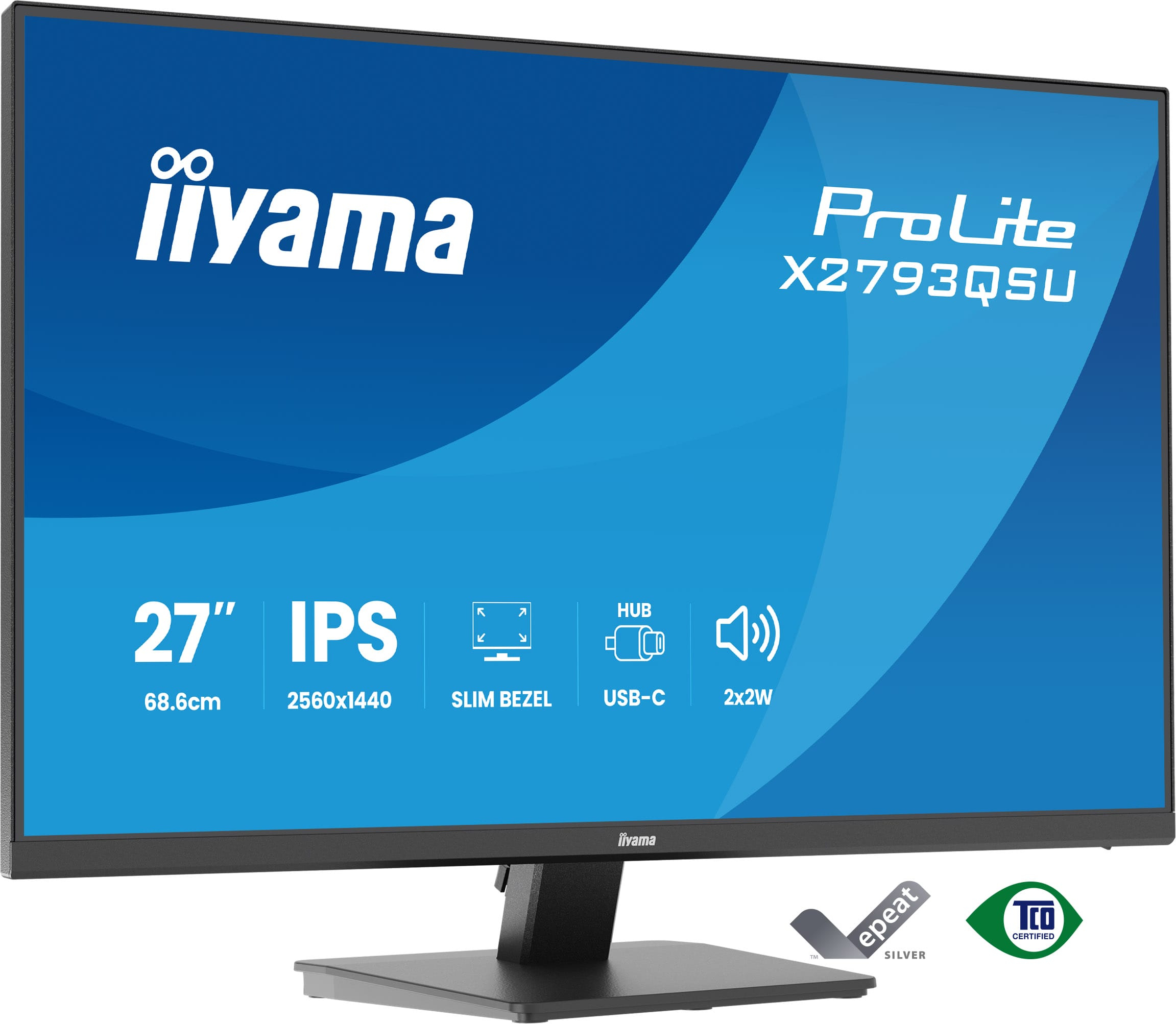 iiyama ProLite X2793QSU-B1 computerskærm 68,6 cm (27") 2560 x 1440 pixel Quad HD LED Sort