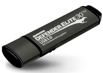 iStorage Kanguru Defender Elite30 128GB USB-nøgle USB Type-A 3.2 Gen 1 (3.1 Gen 1) Sort