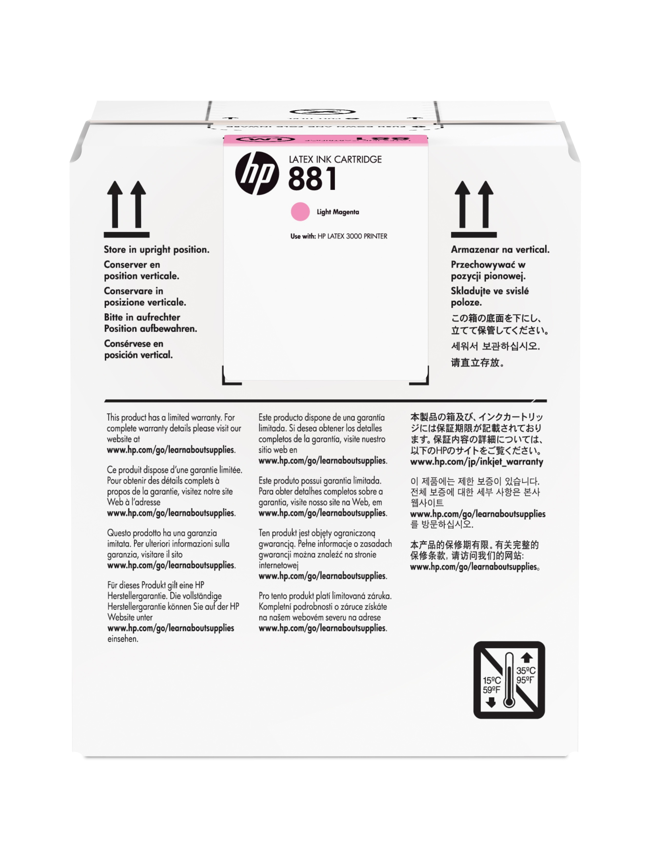 HP 881-latexblækpatron, 5 liter, lys magenta