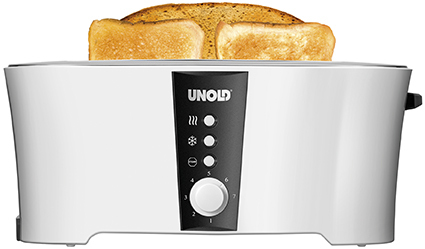 Unold Design Dual 4 skive(r) 1350 W Sort, Hvid