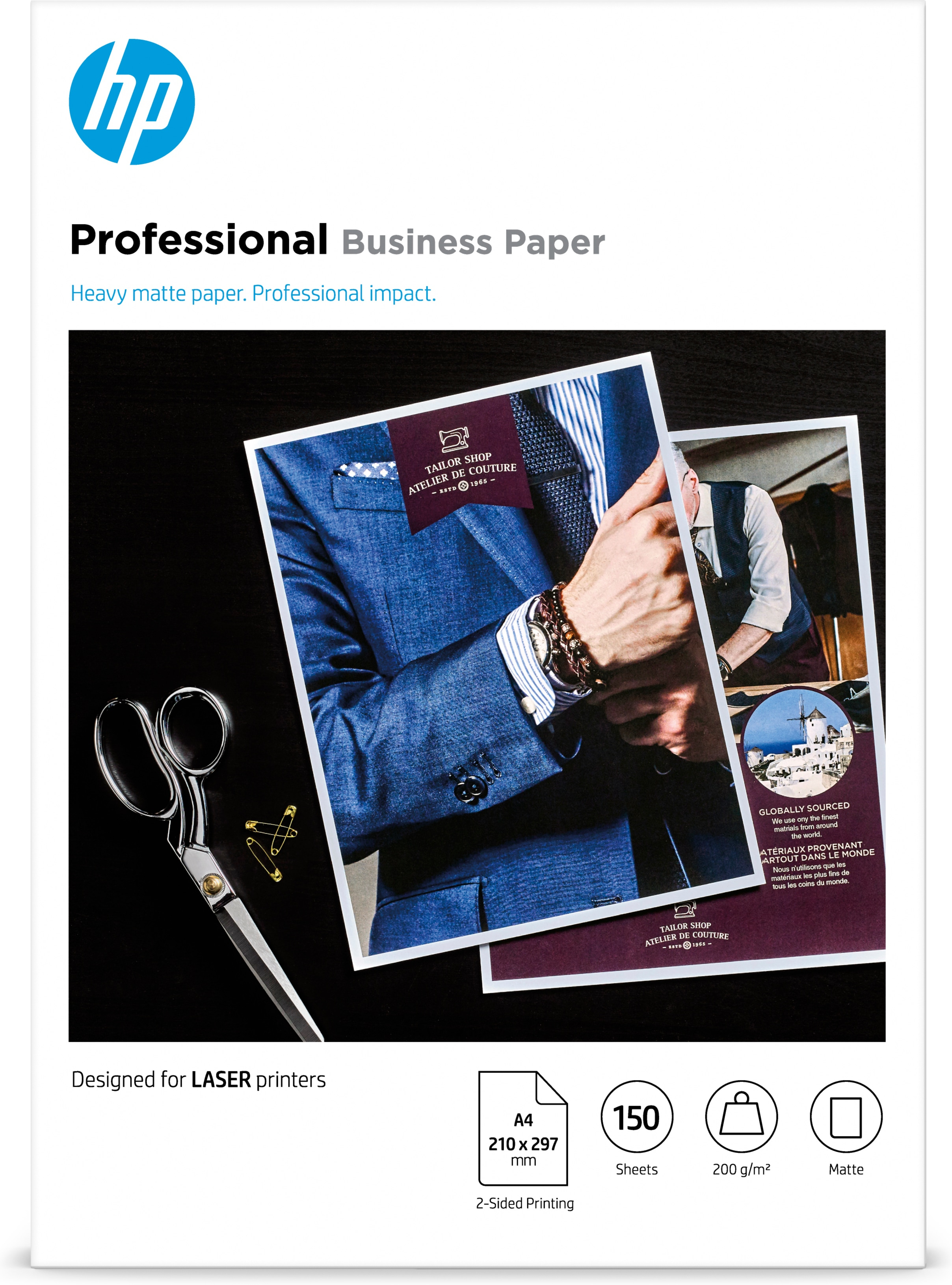 HP Professional Business-papir, mat, 200 g/m2, A4 (210 x 297 mm), 150 ark