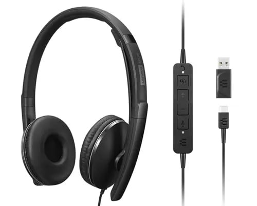 Lenovo 4XD1M45627 hovedtelefoner/headset Ledningsført USB Type-C Sort