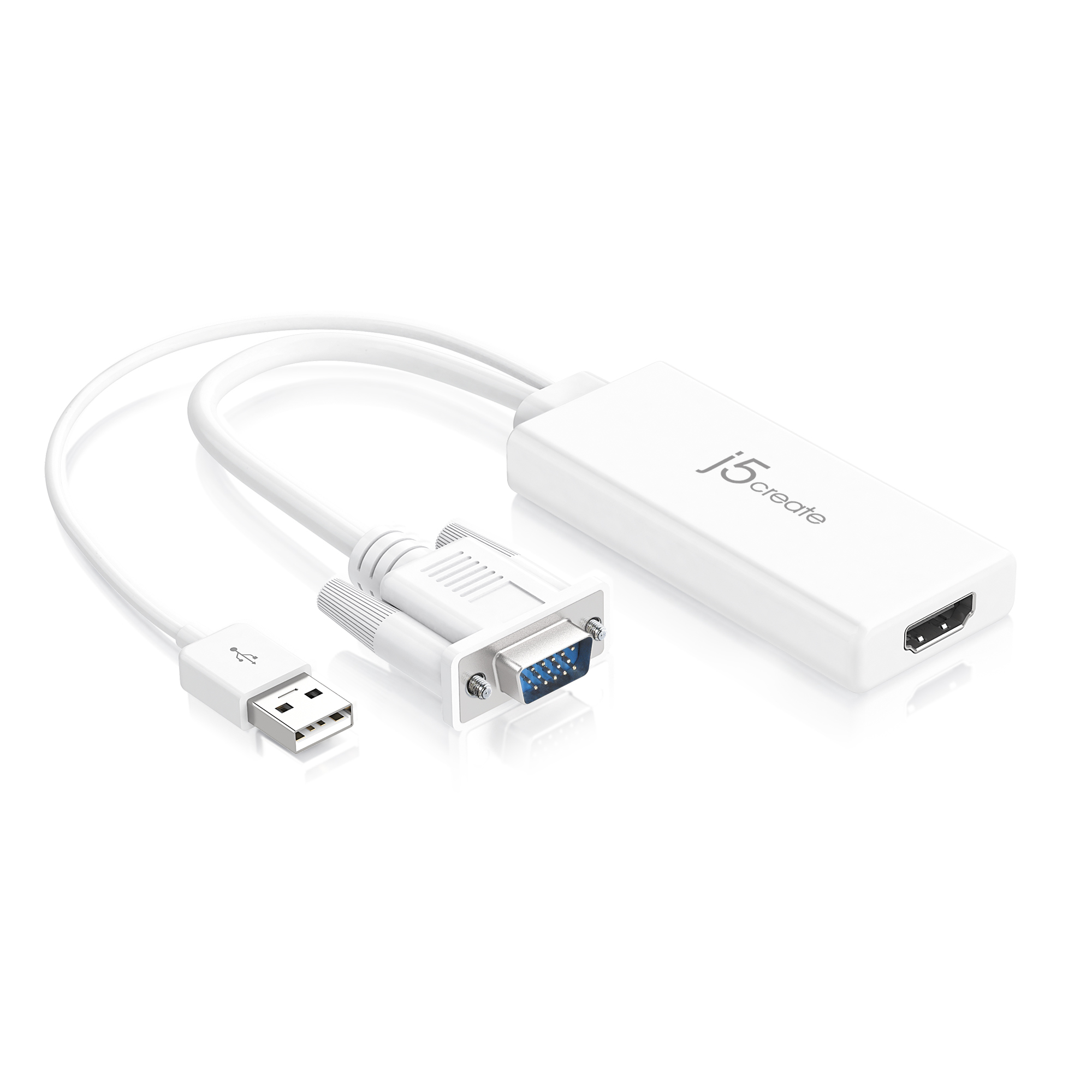 j5create JDA214-N VGA til HDMI™ videolyd-adapter