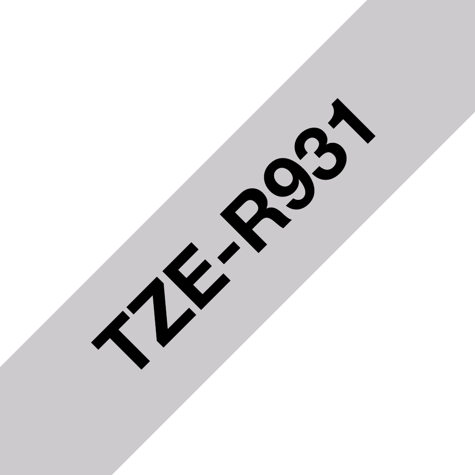 Brother TZE-R931 etiketbånd Sort på sølv