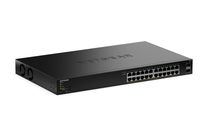 NETGEAR GS324TPv2 Administreret L2/L3 Gigabit Ethernet (10/100/1000) Strøm over Ethernet (PoE) 1U Sort