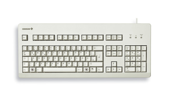 CHERRY G80-3000 tastatur Universel USB QWERTZ Tysk Grå