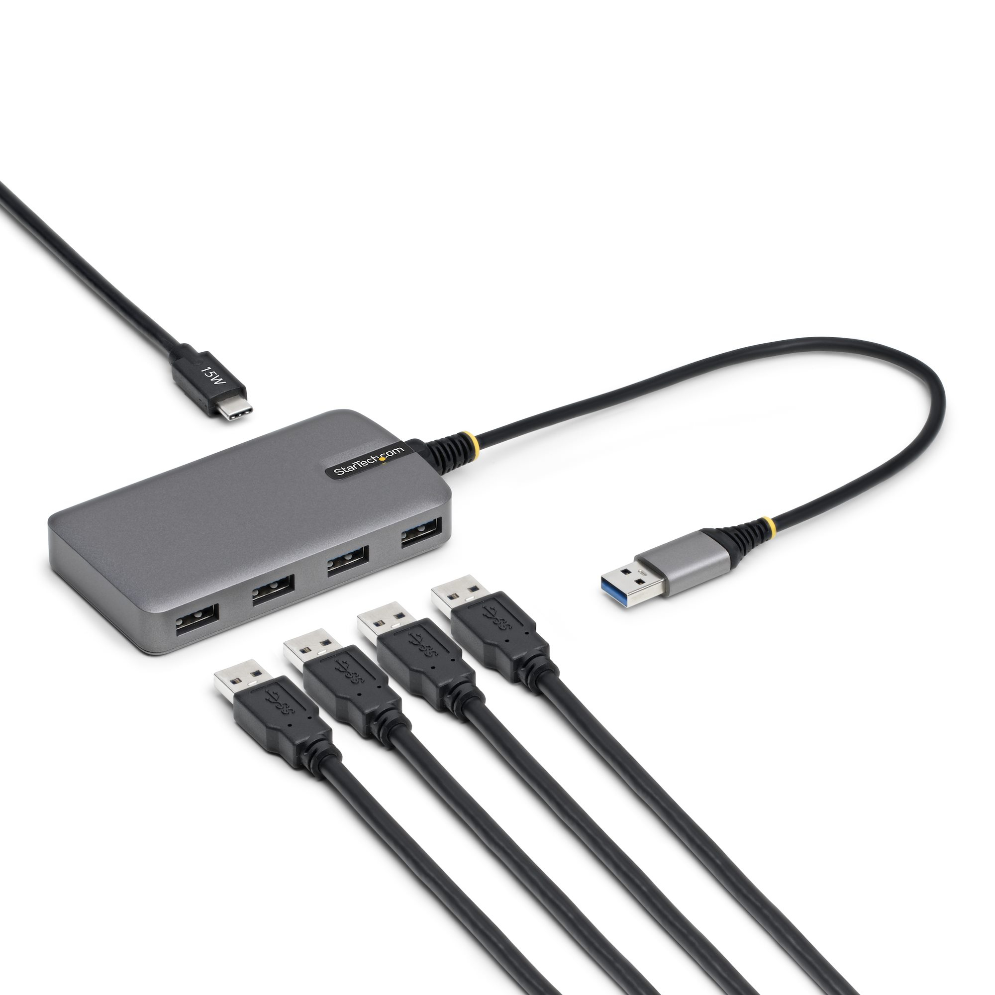 StarTech.com 5G4AC-USB-A-HUB interface hub USB 3.2 Gen 1 (3.1 Gen 1) Type-A 5000 Mbit/s Grå