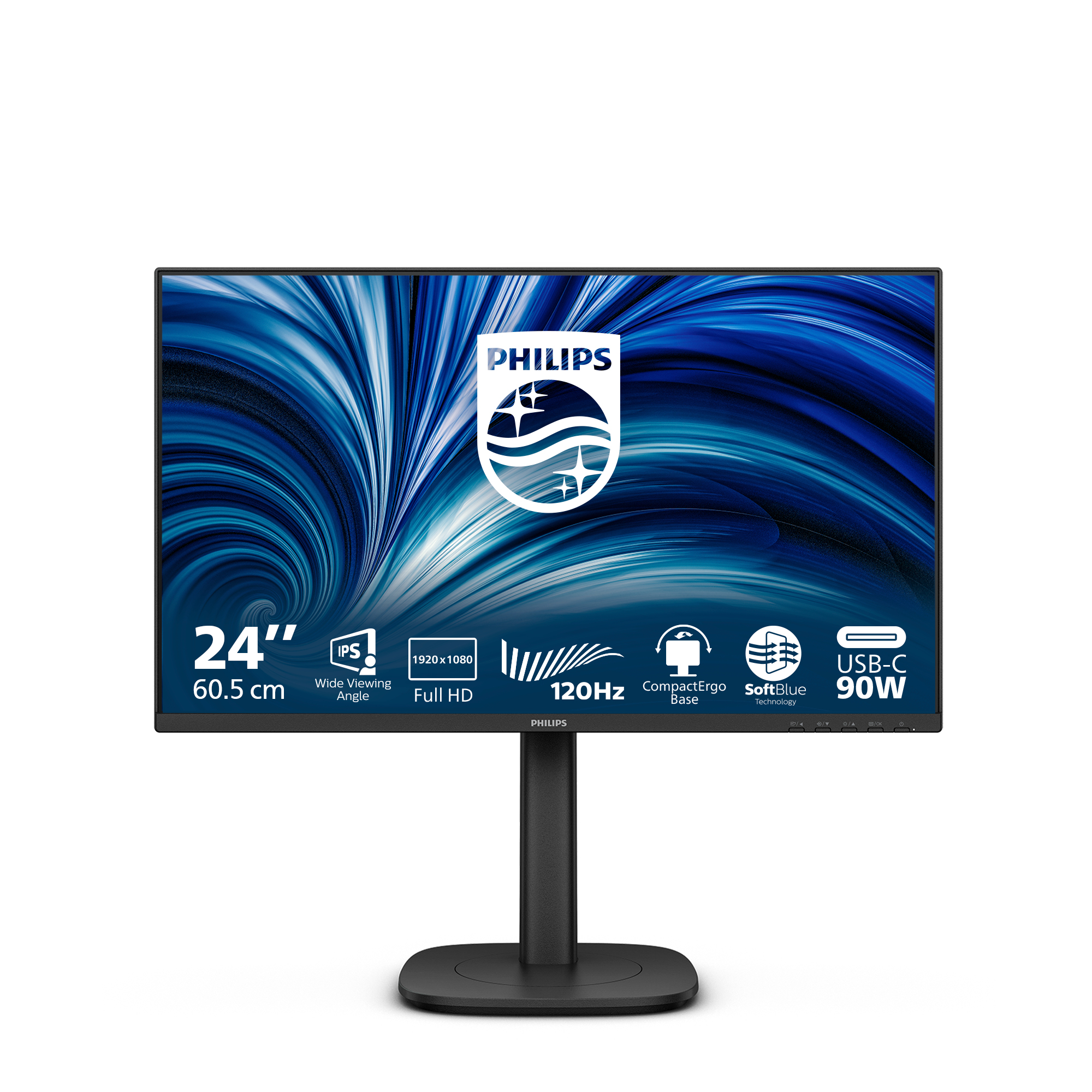 Philips 3000 series 24B2U3301/00 computerskærm 60,5 cm (23.8") 1920 x 1080 pixel Fuld HD LCD Sort