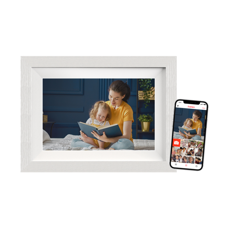 Braun DigiFrame 10W digital fotoramme Hvid 25,6 cm (10.1") Berøringsskærm Wi-Fi
