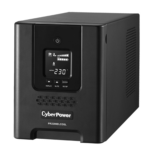 CyberPower PR2200ELCDSL UPS-enhed Interaktivt indgangsstik 2,2 kVA 1980 W 9 AC stikkontakt(er)