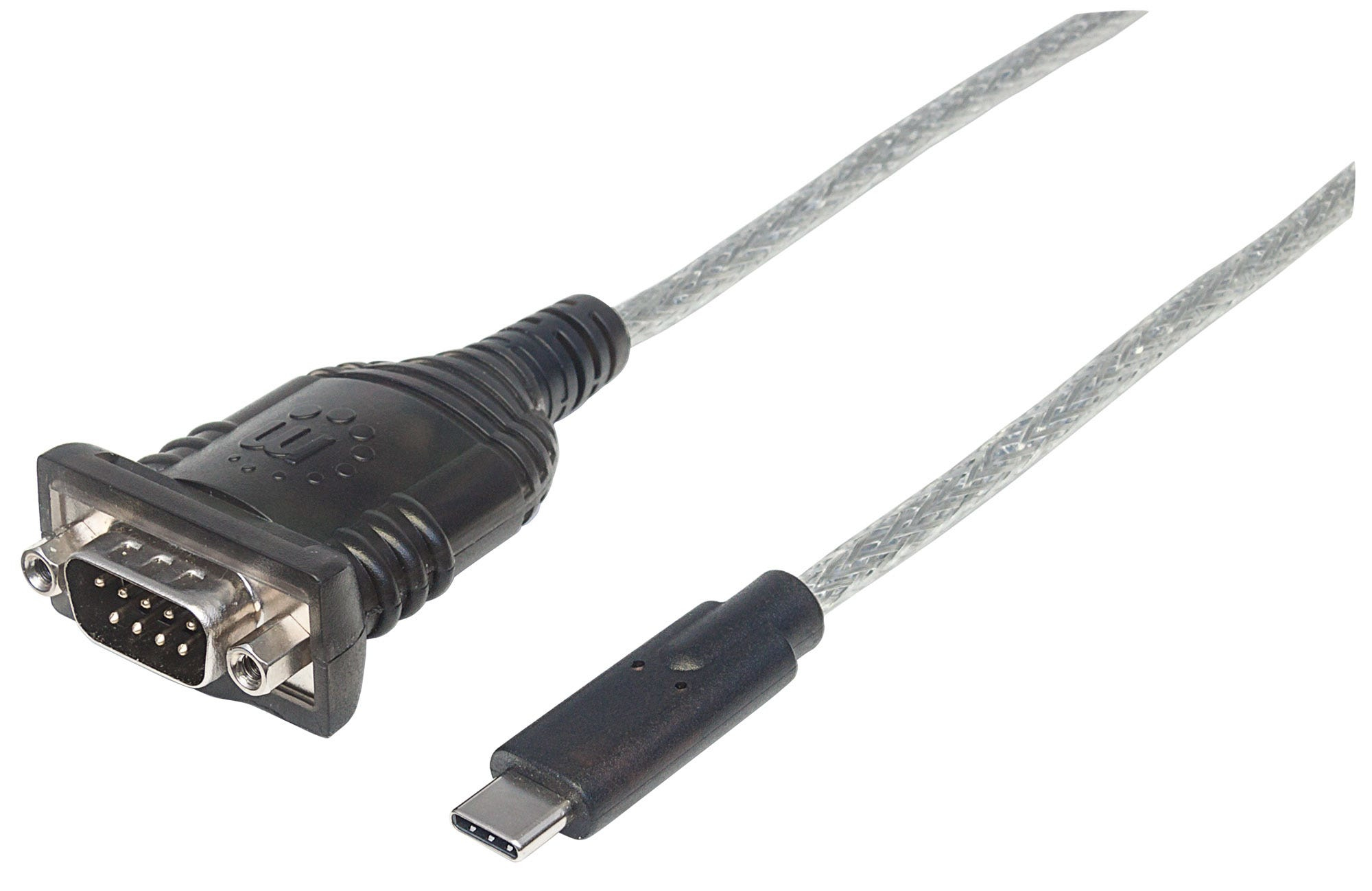 Manhattan 151283 serielkabel Sort, Sølv 0,45 m USB-C Serial/COM/RS232/DB9