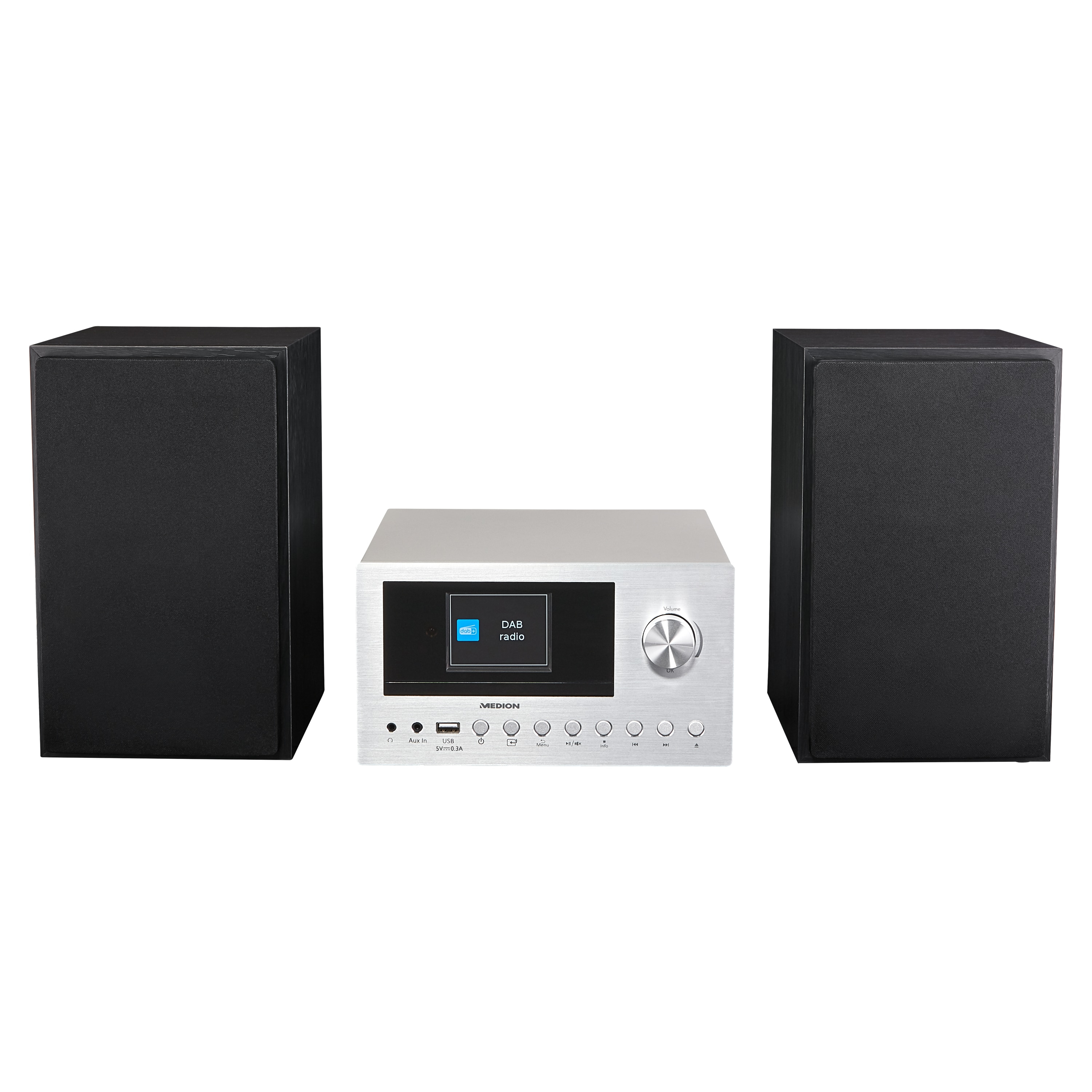 MEDION LIFE P85003 Home audio micro system 30 W Sort, Sølv